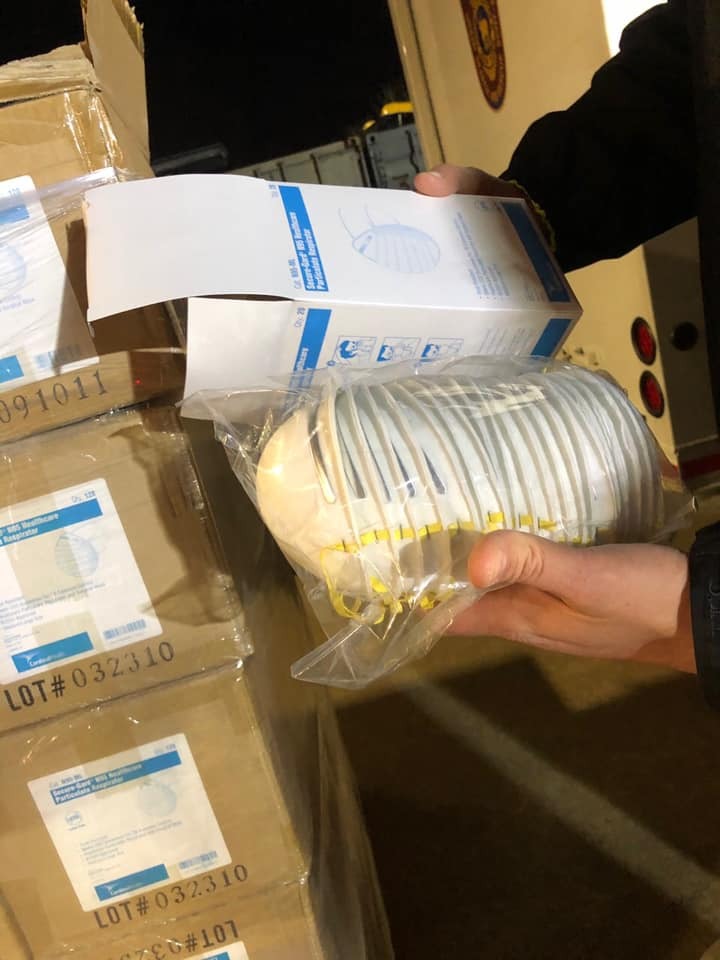 Much needed masks for first responders and healthcare workers arrived in Suffolk County on Tuesday.