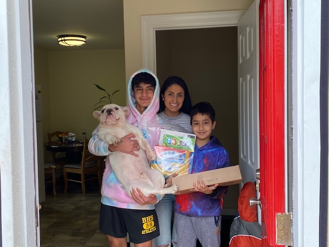 Students in the Bridgehampton School's elementary grades receiced Chromebook computers to help them continue their studies during coronavirus pandemic school closure. COURTESY BRIDGEHAMPTON SCHOOL