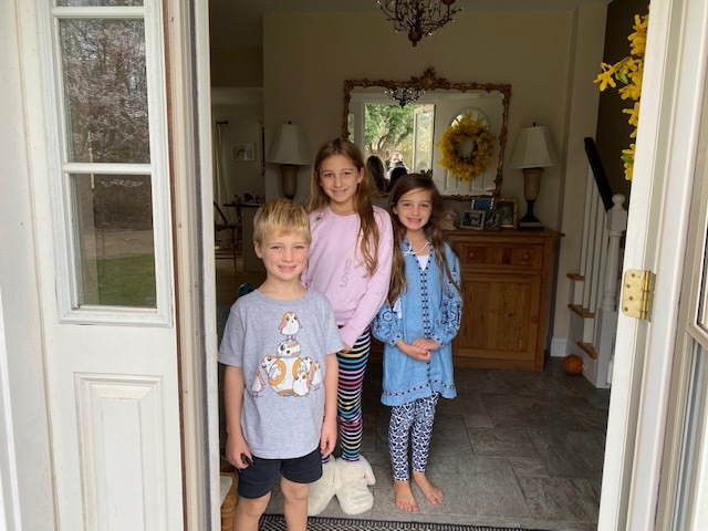 Students in the Bridgehampton School's elementary grades receiced Chromebook computers to help them continue their studies during coronavirus pandemic school closure. COURTESY BRIDGEHAMPTON SCHOOL