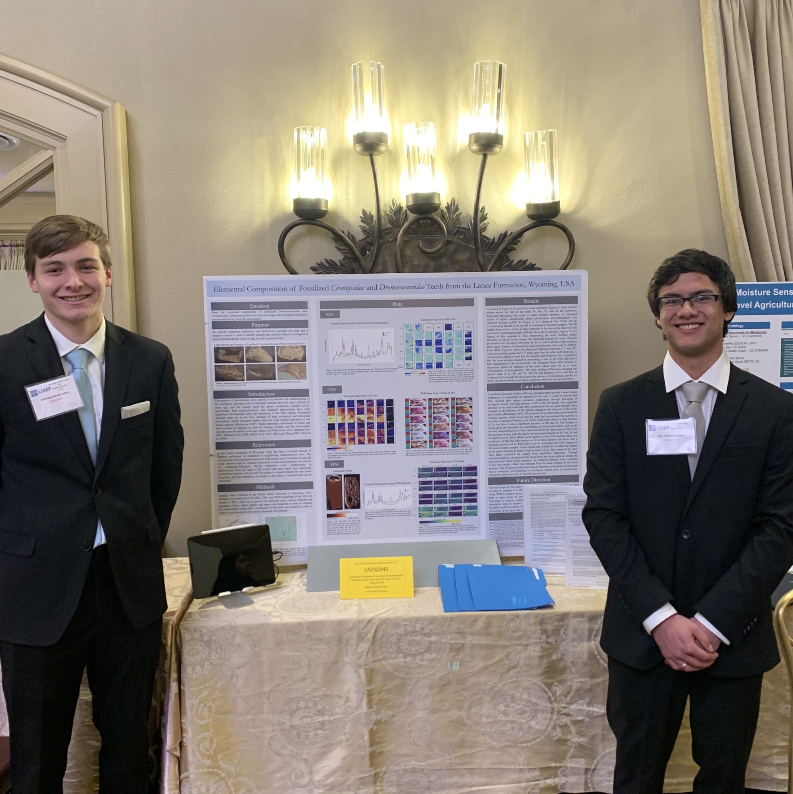 Westhampton Beach High School juniors Matthew Daleo (left) and Evan Lockwood have earned a spot in the New York State Science and Engineering Fair finals. 