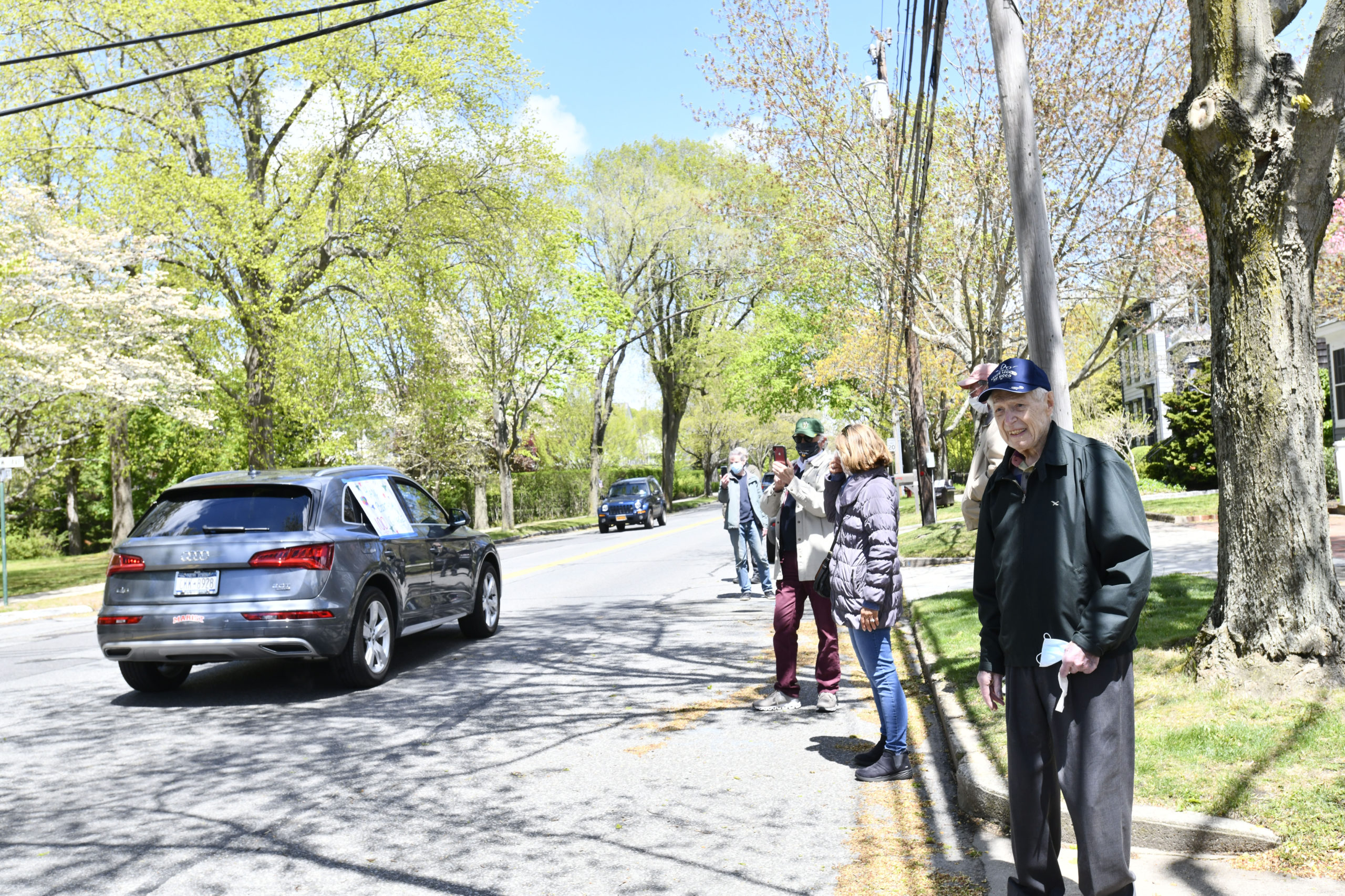 George Boziwick greets well-wishers on Saturday.