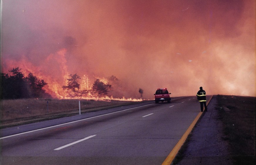 Then- East Quogue Fire Department Chief Mark Sidor fought the Sunrise Wildfires in 1995. 