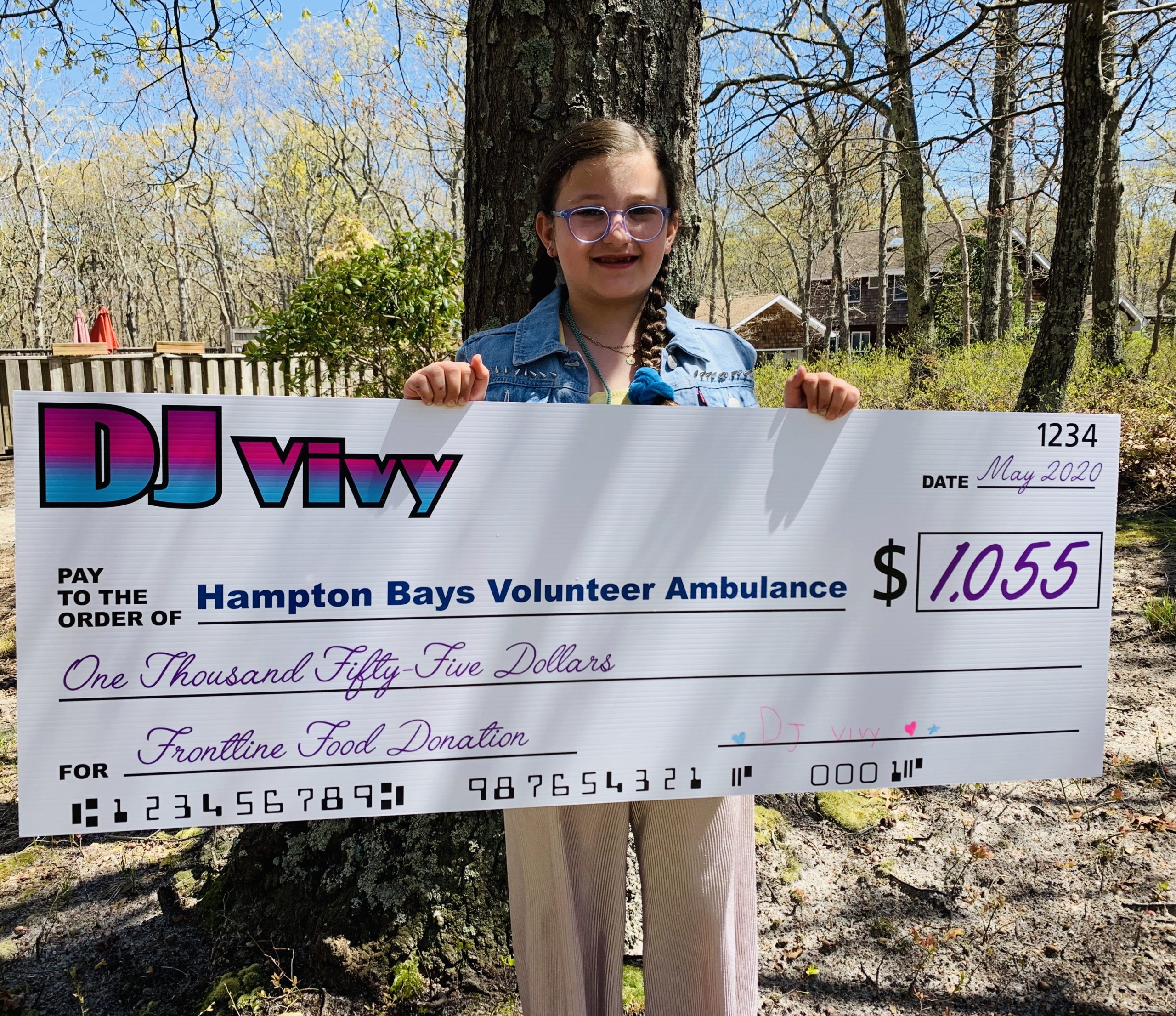 DJ Vivy raised over $1,000 for the Hampton Bays Volunteer Ambulance with a virtual donation disco.