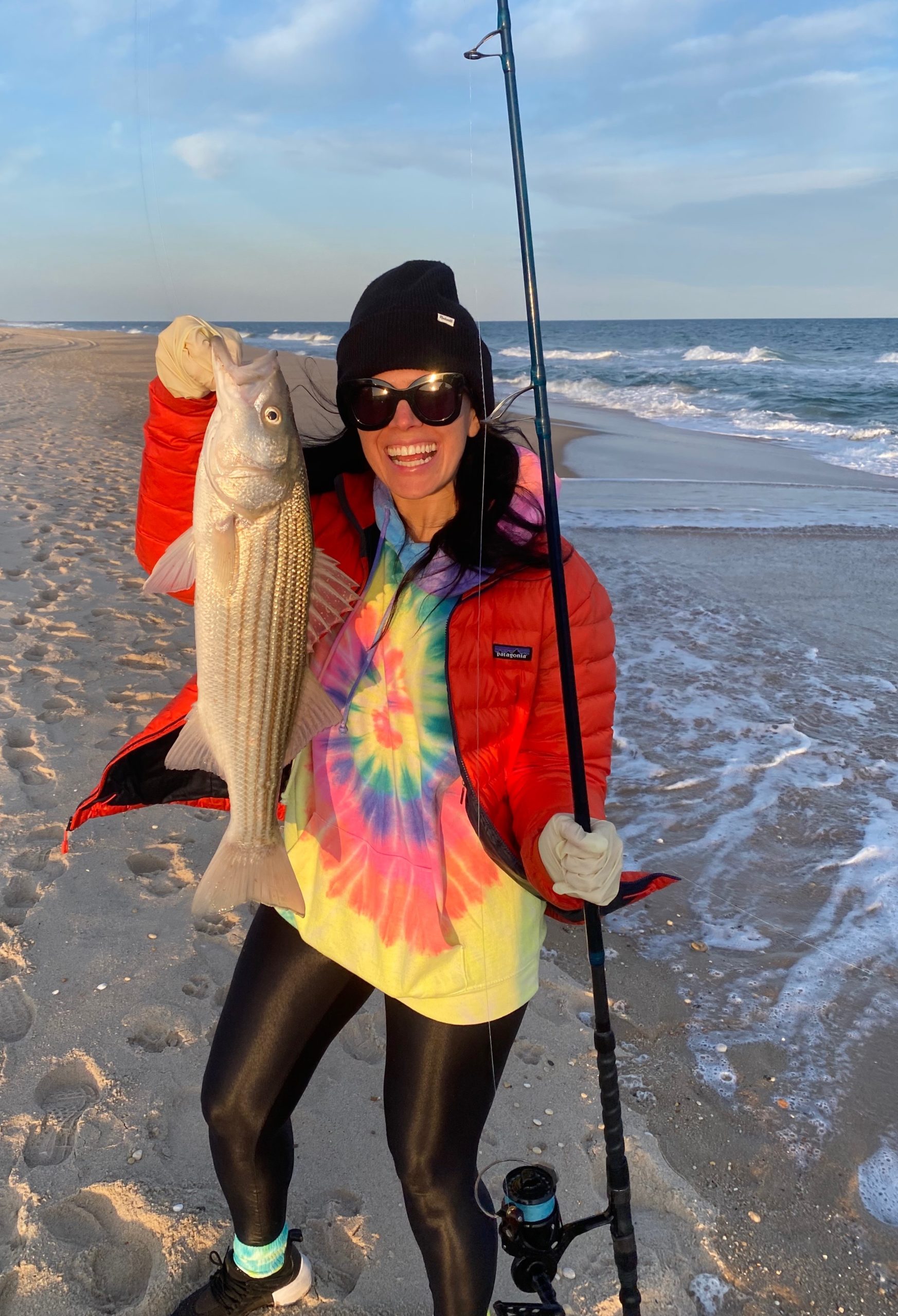 You an always count on Jess Lobosco to add a splash of color to the surf fishing scene. 