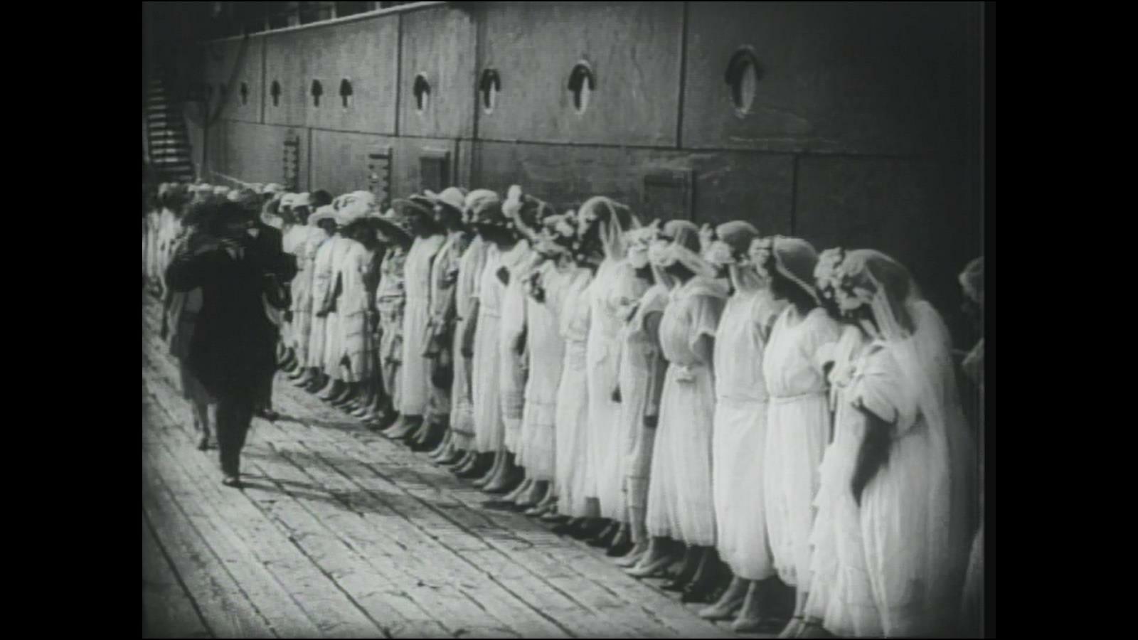 Screenshot from a 1925 silent film called 