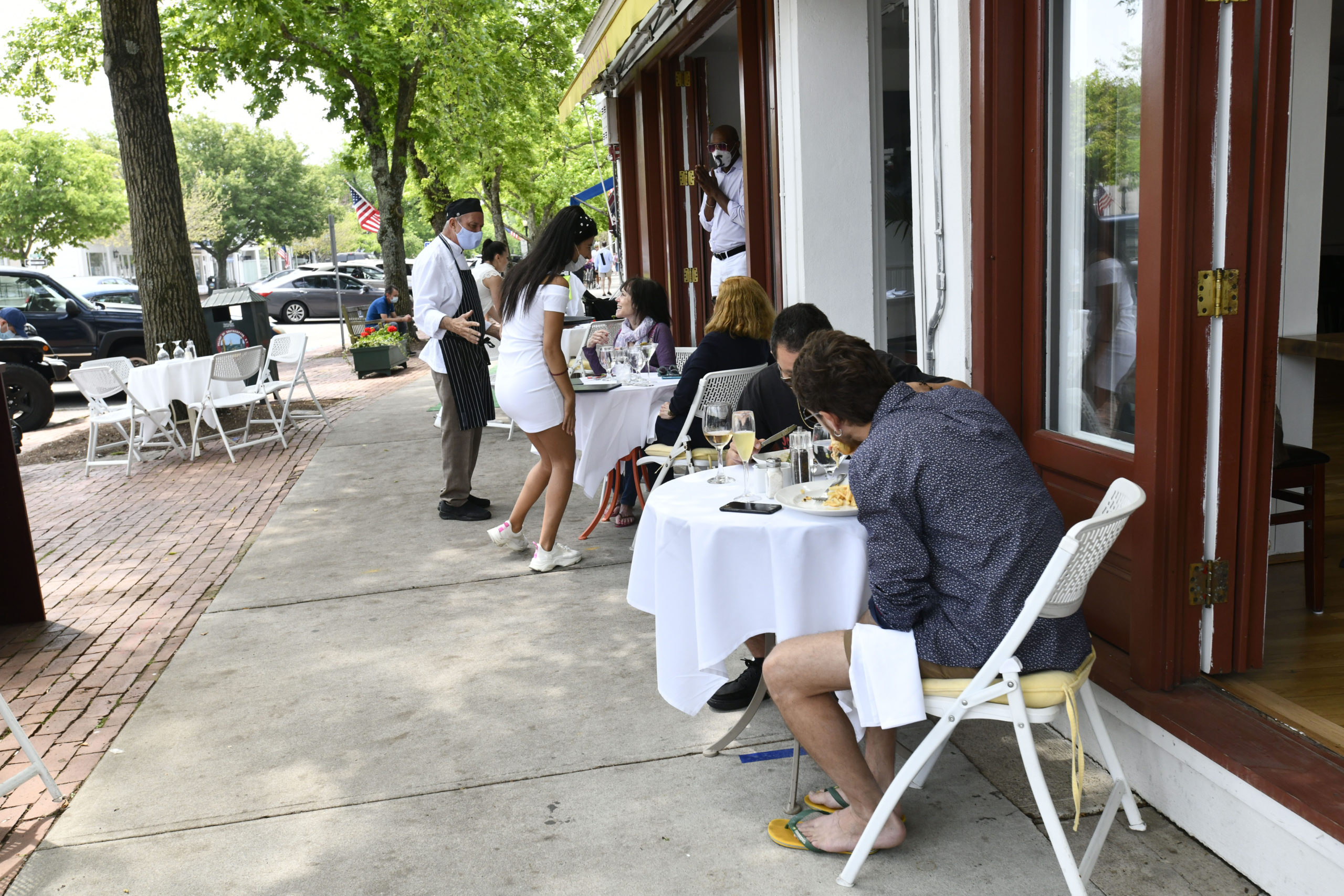 75 Main in Southampton Village opened for outdoor dining on Wednesday.  DANA SHAW