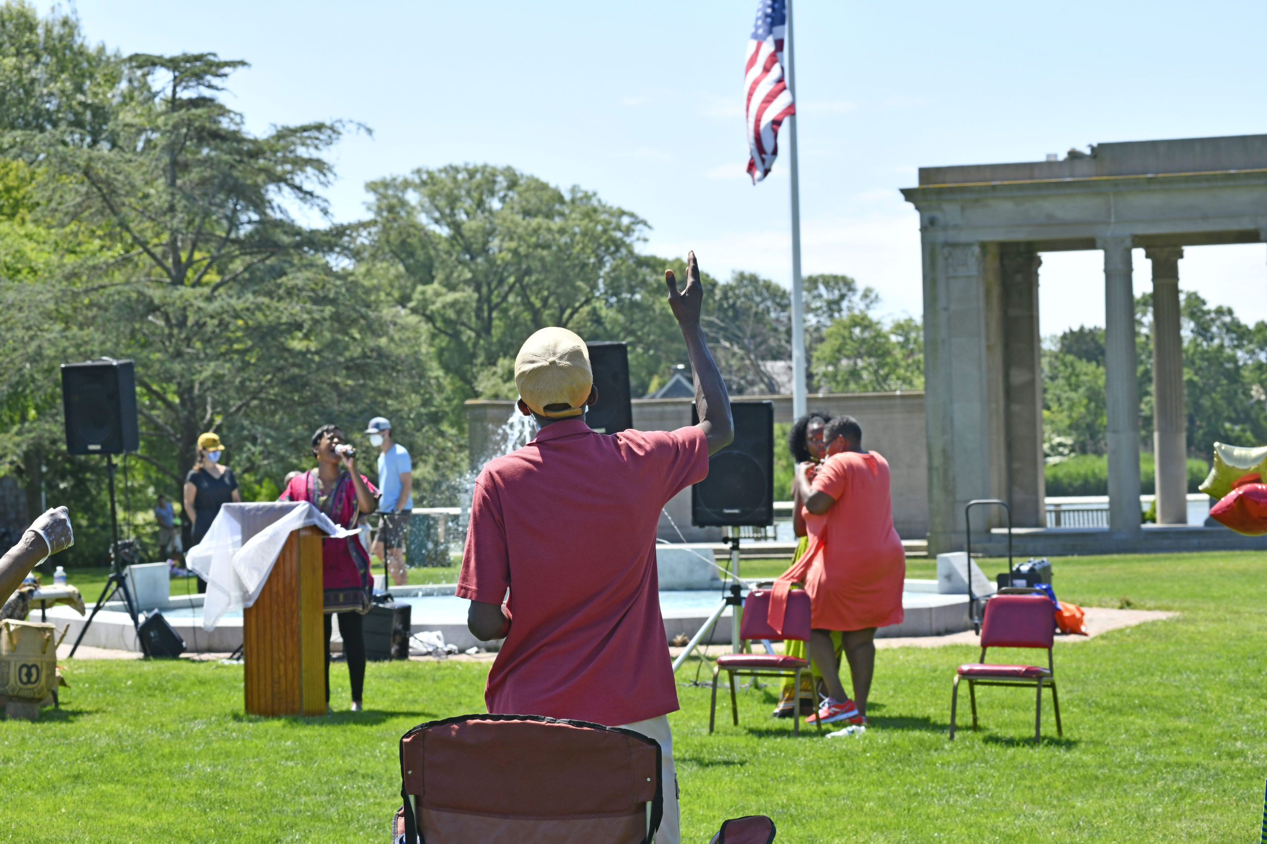 A Juneteeth celebration was held in Agawam Park on Friday with speakers, music and food. Originating in Texas, Juneteenth is now celebrated annually on the 19th of June and commemorates Union army general Gordon Granger announcing federal orders in Galveston on June 19, 1865, stating that all slaves in Texas were free. DANA SHAW
