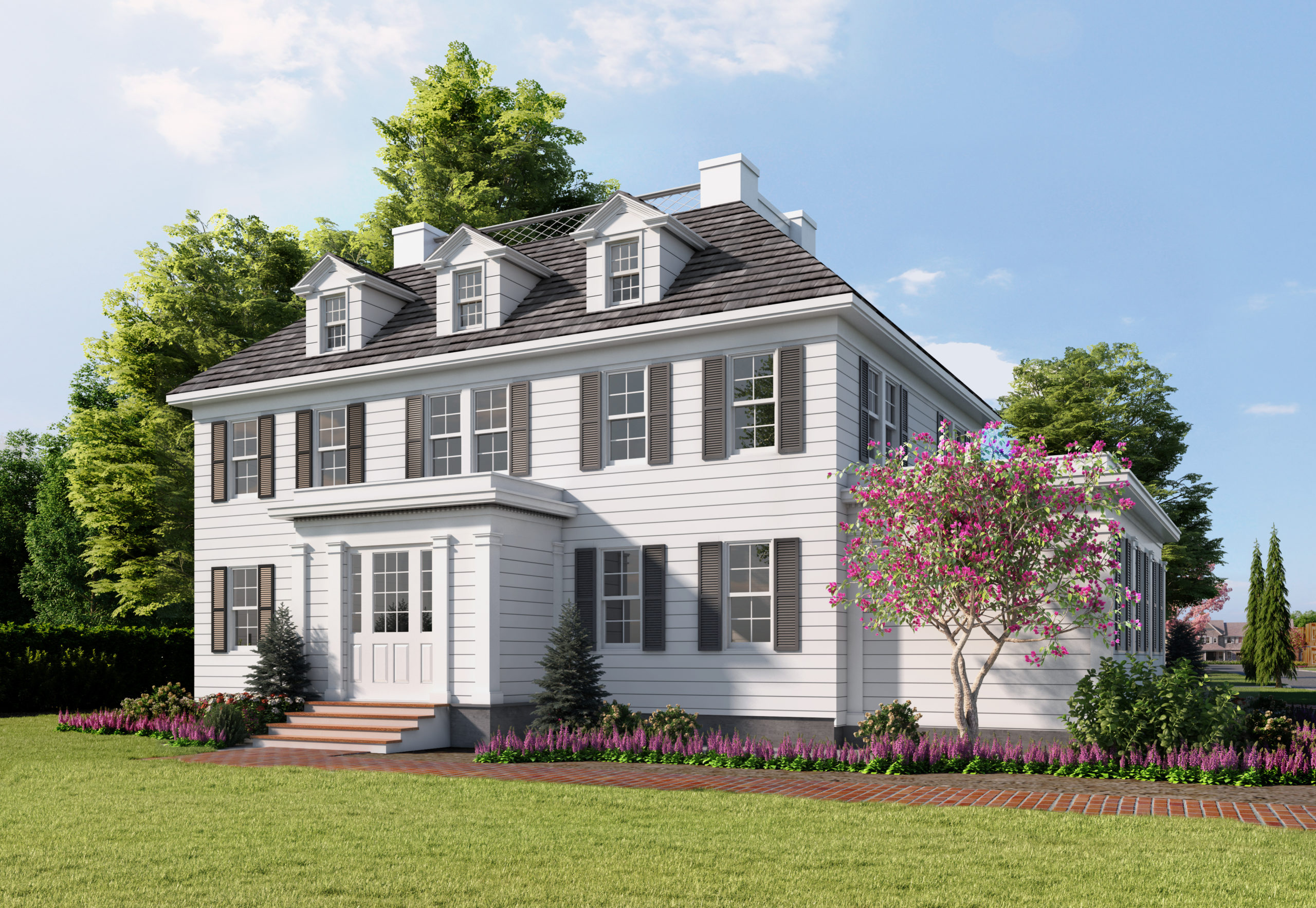 A rendering of the Terry Cottage, postrenovation.
