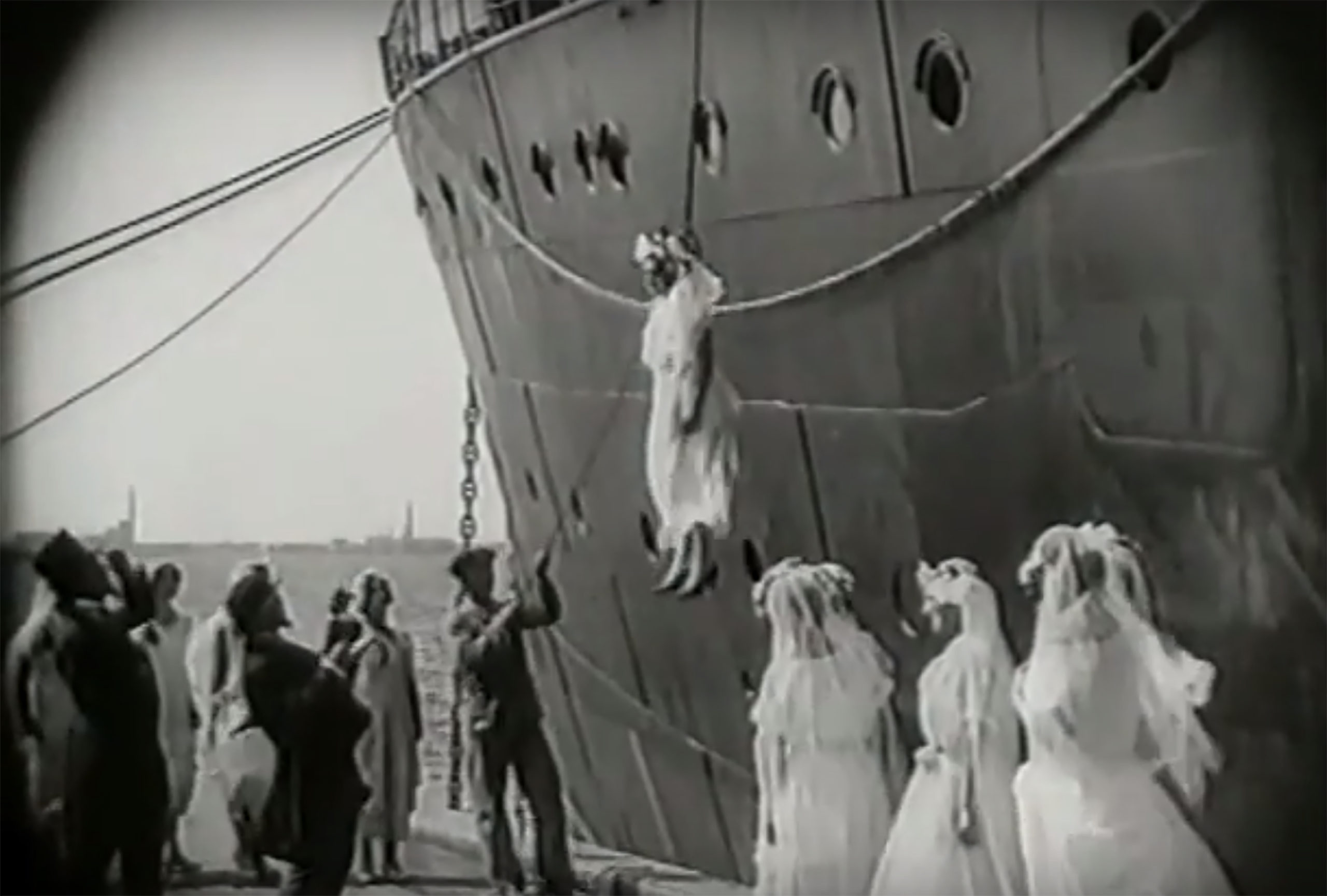 Screenshot from a 1925 silent film called 
