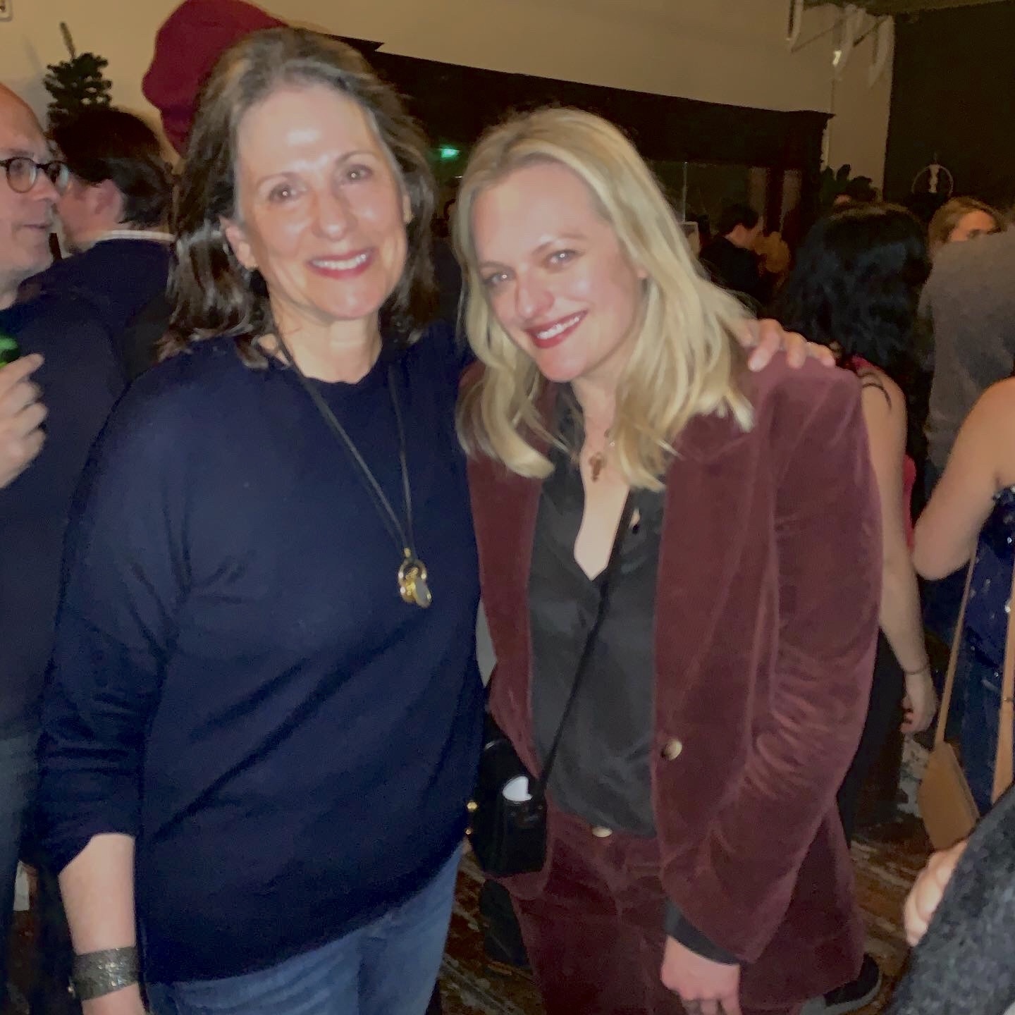 Author Susan Scarf Merrell, left, with actress Elisabeth Moss, star of 