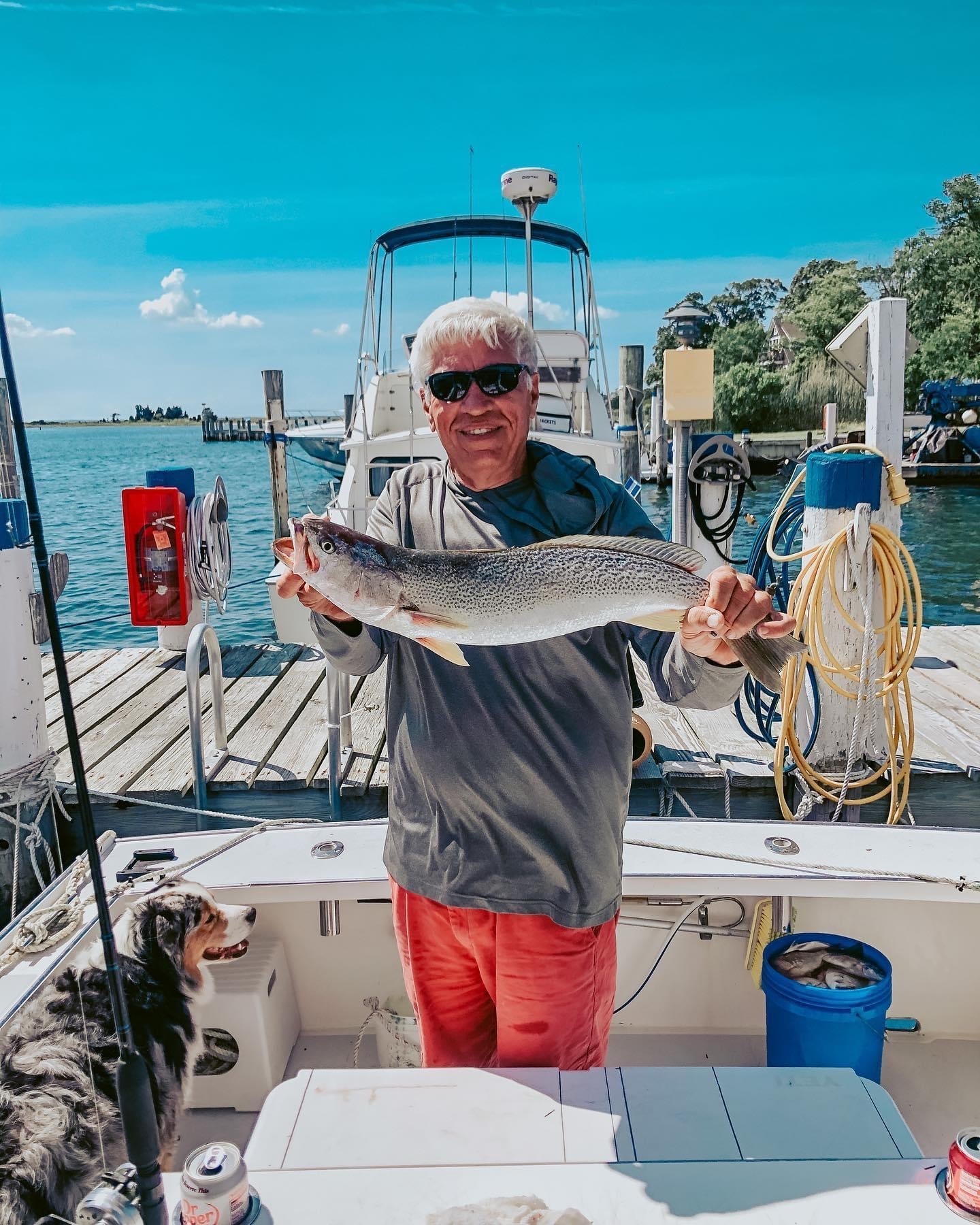 Southampton Town Trustee Bill Pell celebrated Father's Day with his daughters and a few nice Peconic Bay weakfish. 