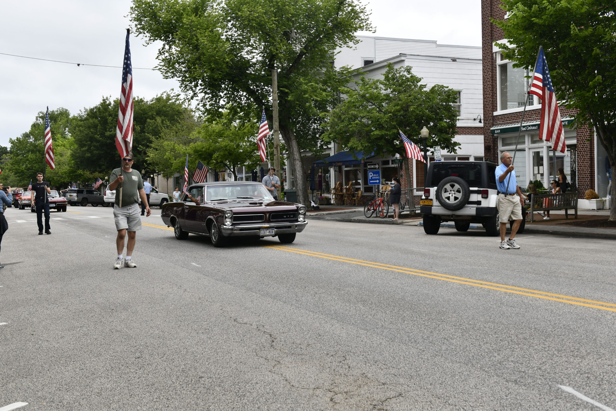 The parade in Southampton Village on Saturday morning.