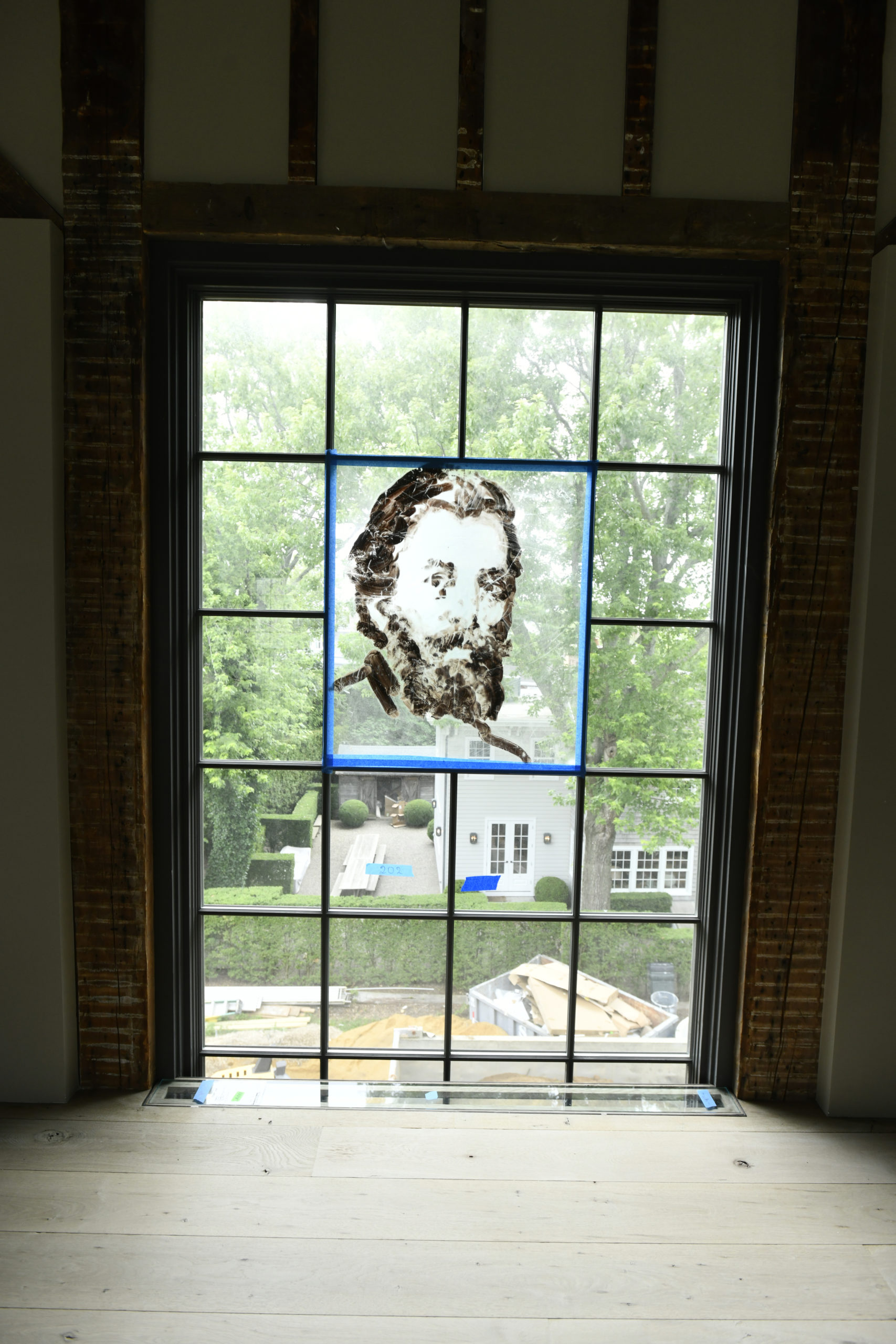 In the new windows are spaces for 20 portraits of artists from different disciplines with ties to Sag Harbor’s history. Here is Herman Melville.  DANA SHAW