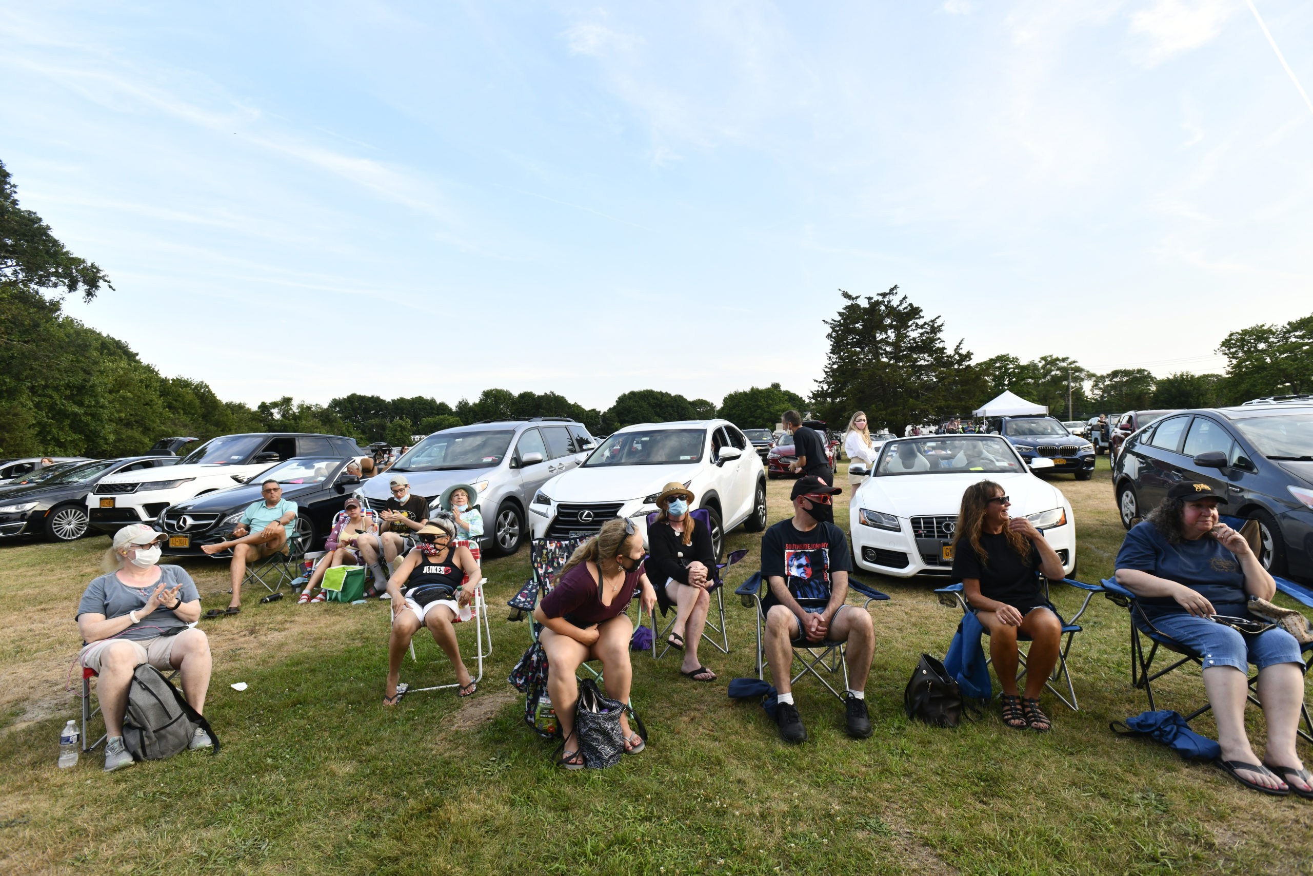 Tailgating and social distancing were on tap at the show. Patrons stayed in their vehicles or in small, individual groups while enjoying the show.  
 