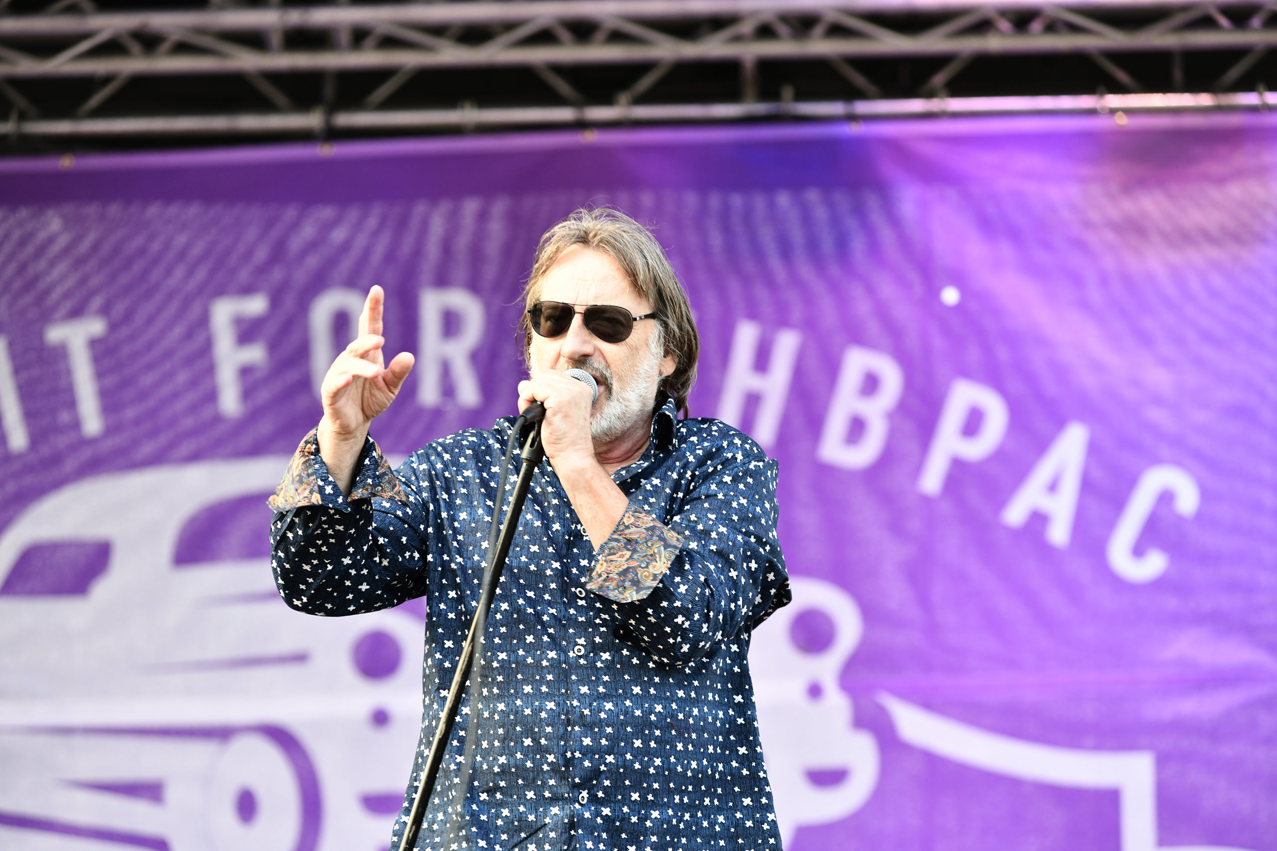 Southside Johnny and the Asbury Jukes perform on the Great Lawn in Westhampton Beach on Saturday.