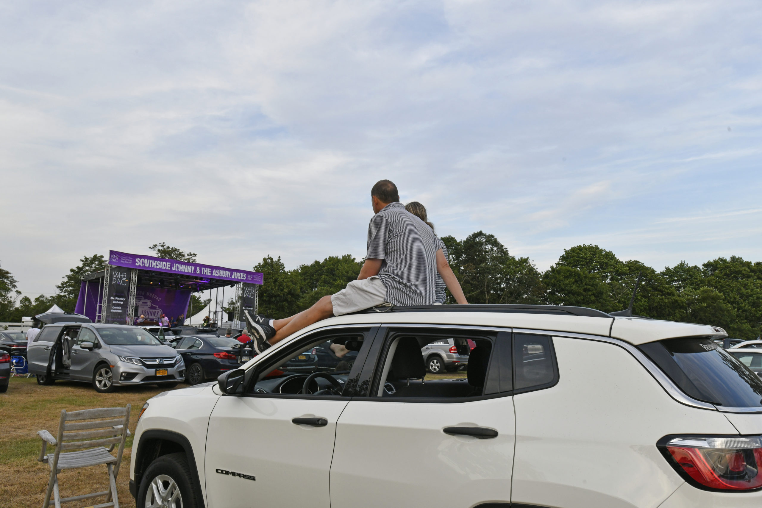 Tailgating and social distancing were on tap at the show. Patrons stayed in their vehicles or in small, individual groups while enjoying the show.  
 