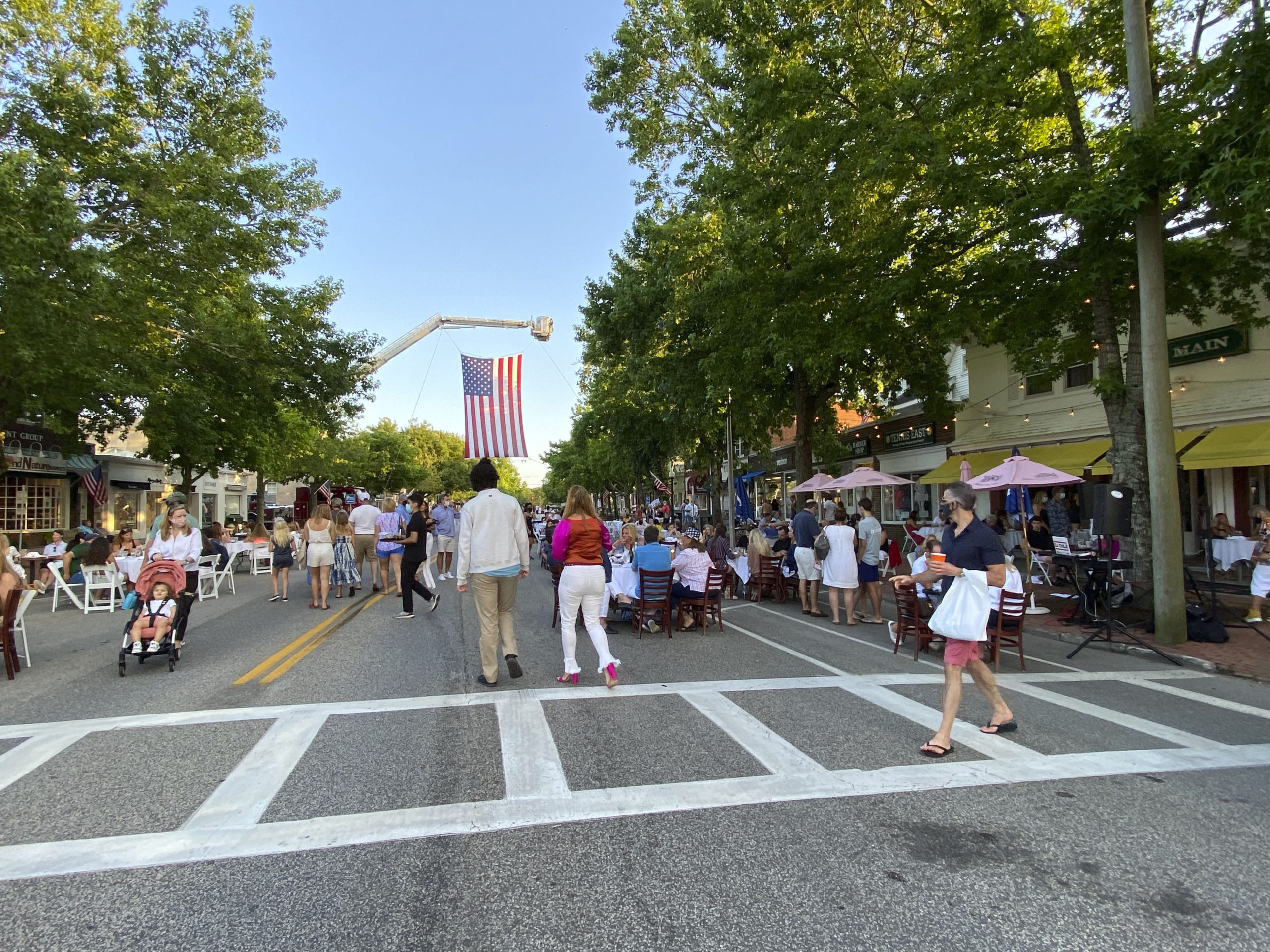 Southampton Village Main Street on July 4.   DANA SHAW