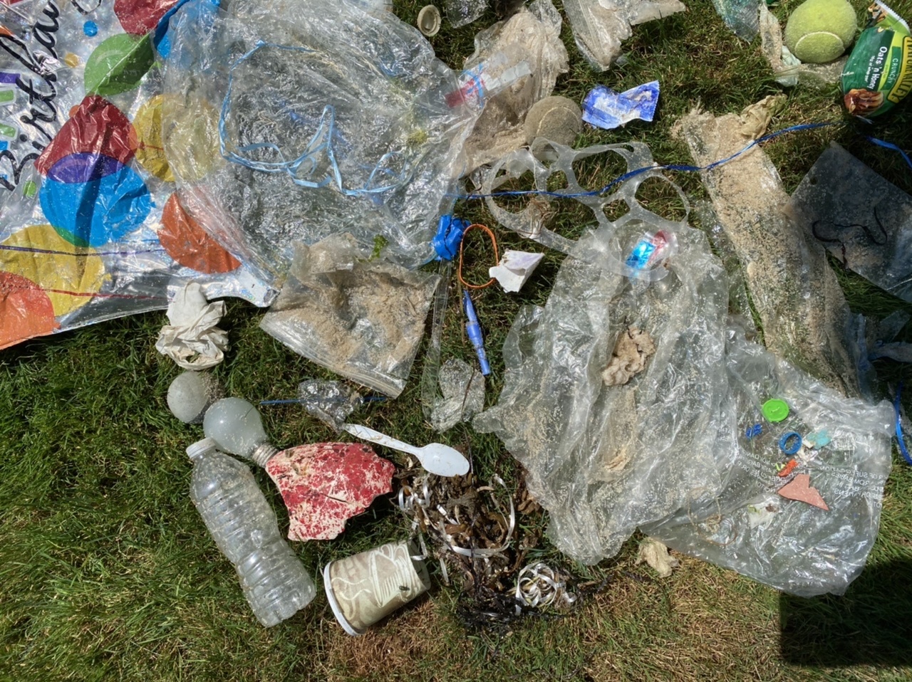Mandy Volpe submitted this photo of trash collected on a beach walk between Cryder and Cooper Beach on Friday.