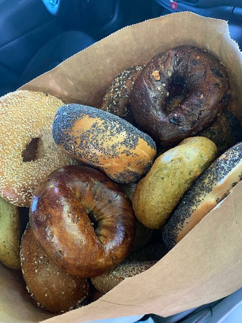 Bagels from Goldber's that will be delivered to BHCCRC.