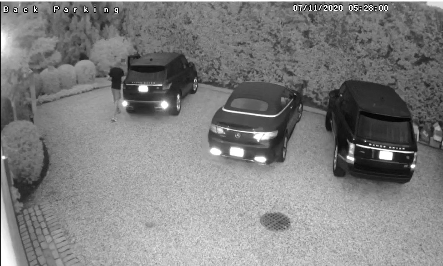 Easy access, with vehicles left unlocked  and key fobs left inside leave luxury cars ripe for the stealing, as seen in security video of a recent theft. COURTESY SOUTHAMPTON TOWN POLICE