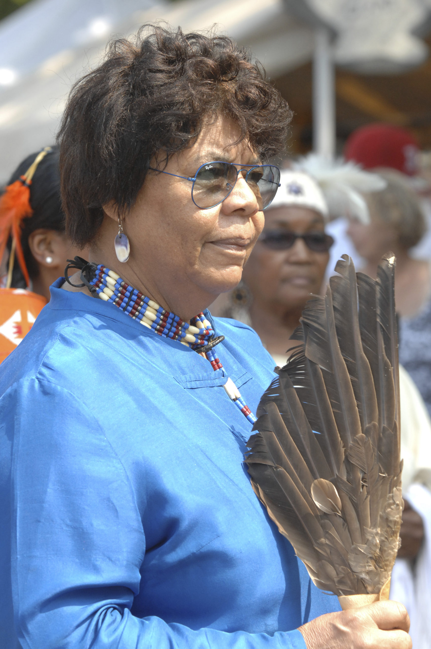 Beverly Jensen at the 2011 Shinnecock Powwow.  PRESS FILE