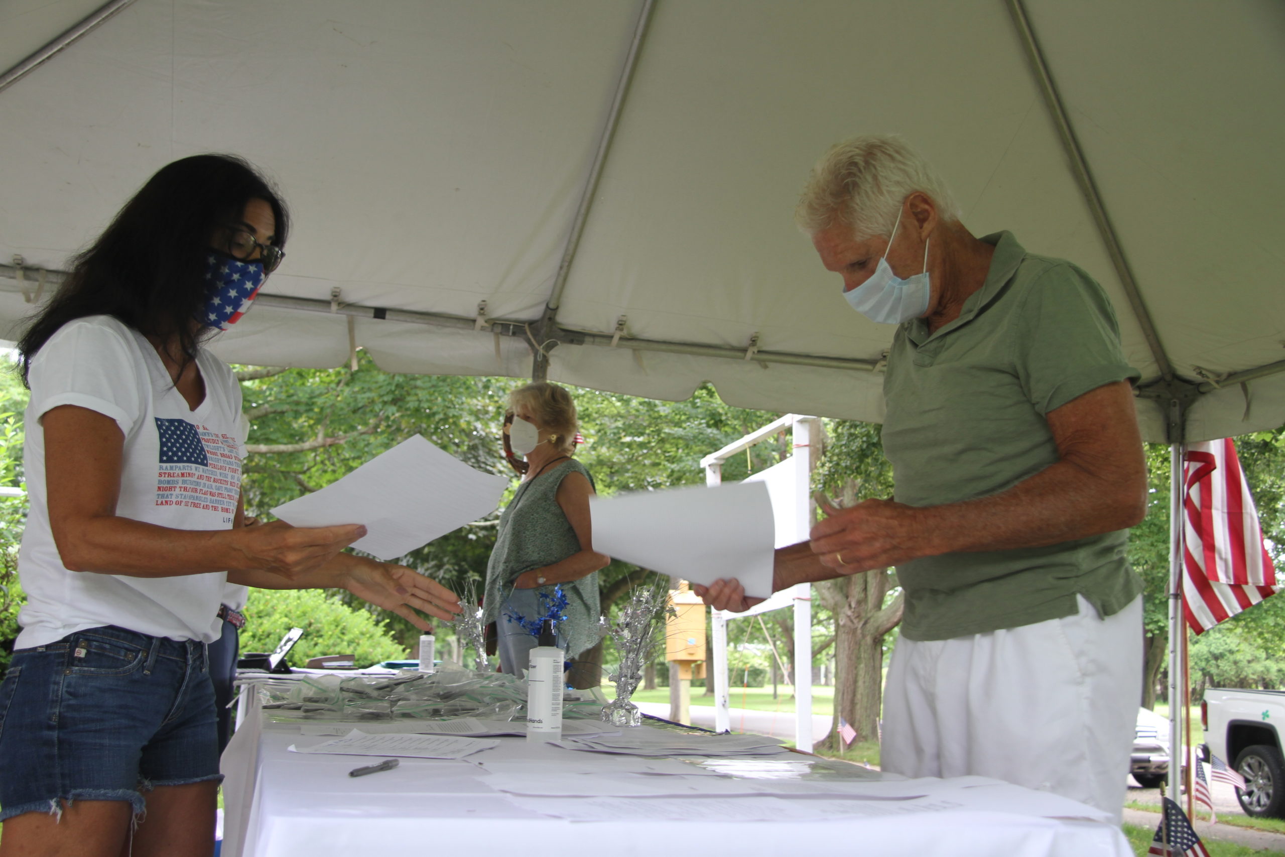 Members of the Citizens for the Preservation of Wainscott gathered signatures on a petition to incorporate the hamlet into a village over the Fourth of July weekend. 