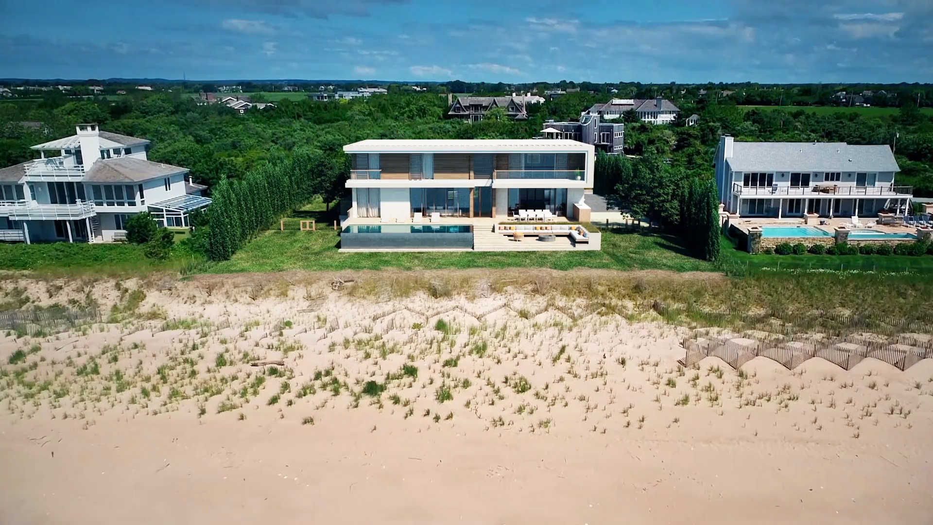 Rendering of 25 Potato Road, Sagaponack.