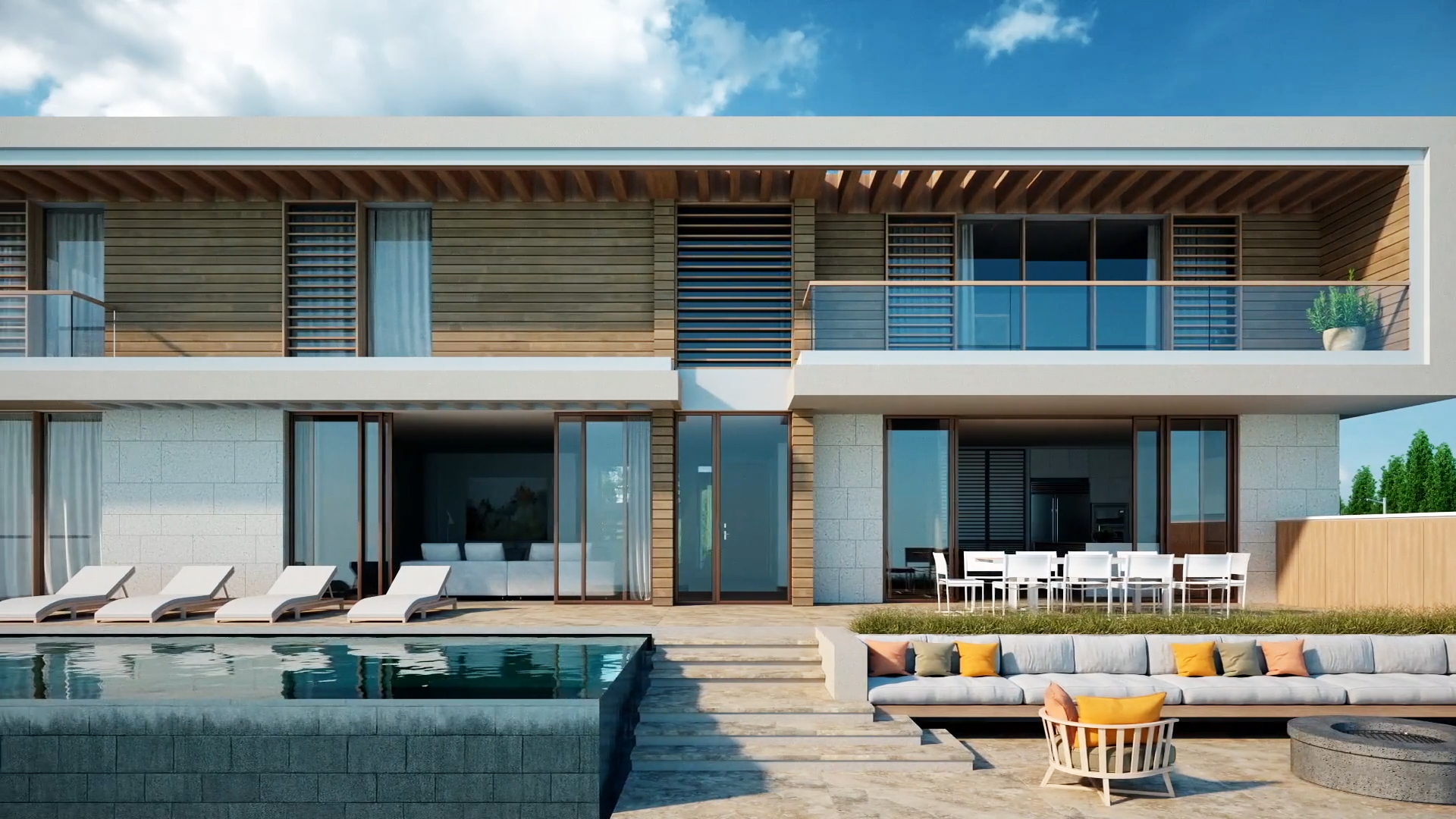 Rendering of 25 Potato Road, Sagaponack.