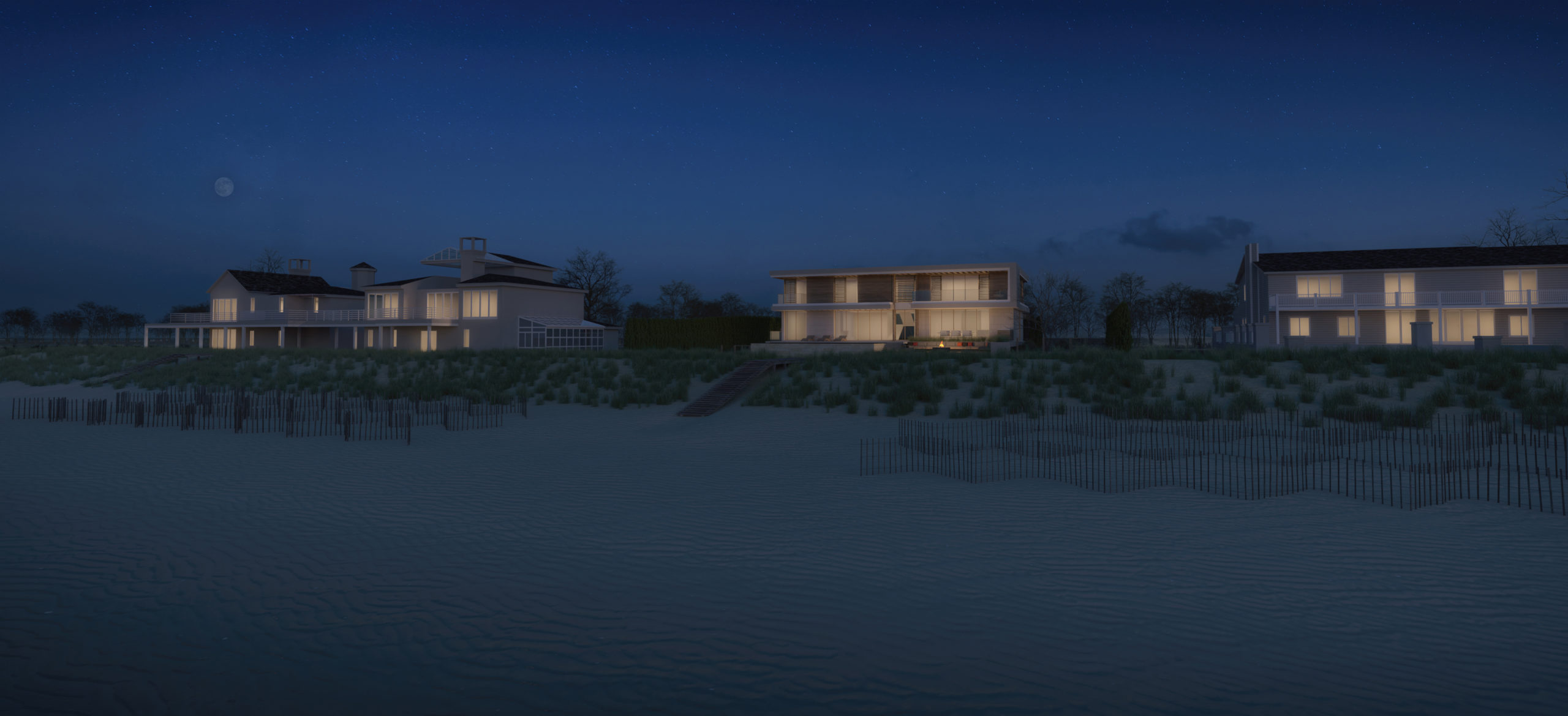 Rendering of 25 Potato Road, Sagaponack.