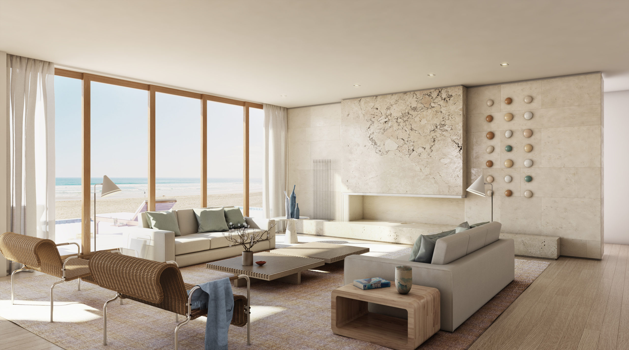 Rendering of 25 Potato Road, Sagaponack.