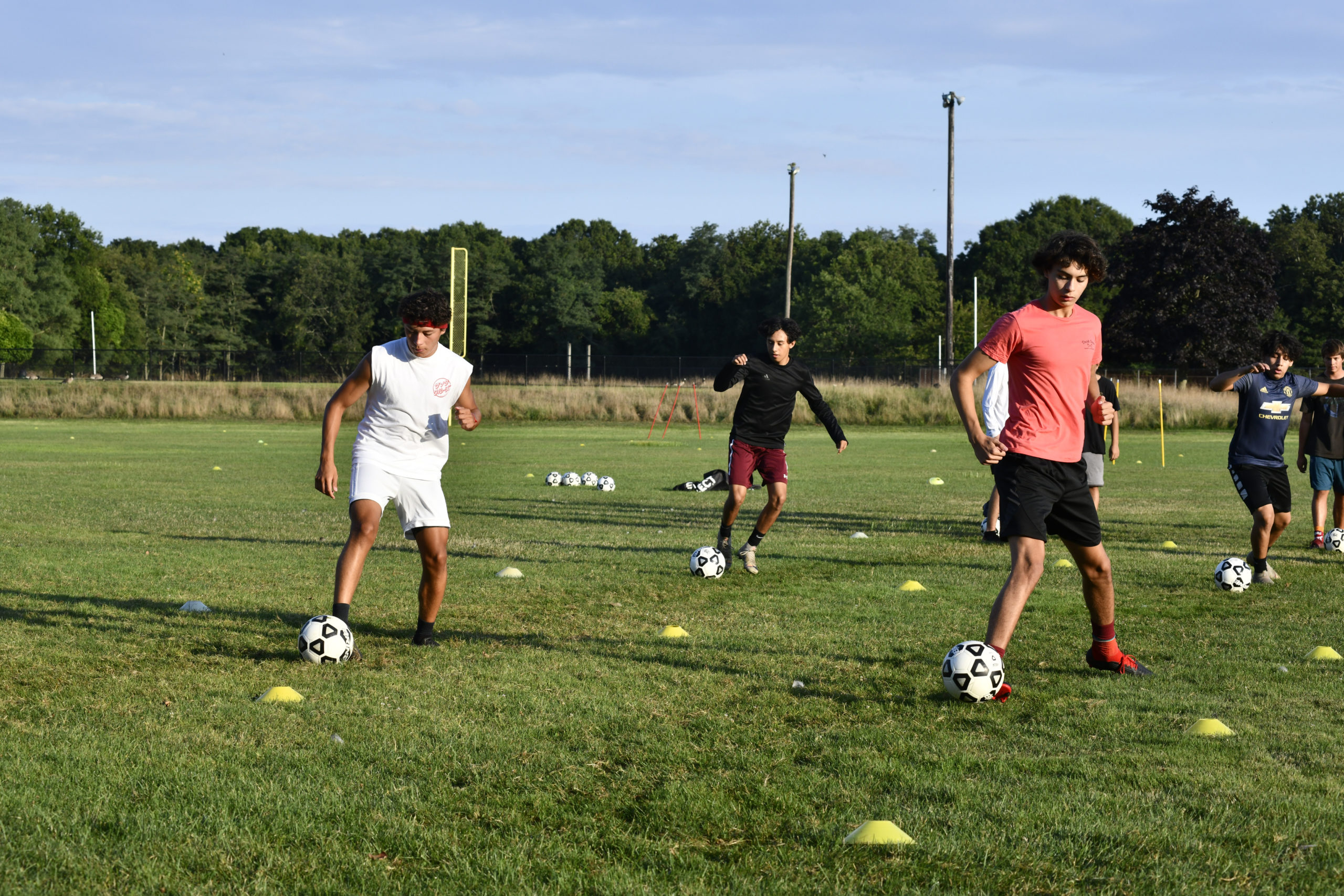 Players practice at Mashashimuet Park in Sag Harbor on Wednesday, August 19.  DANA SHAW