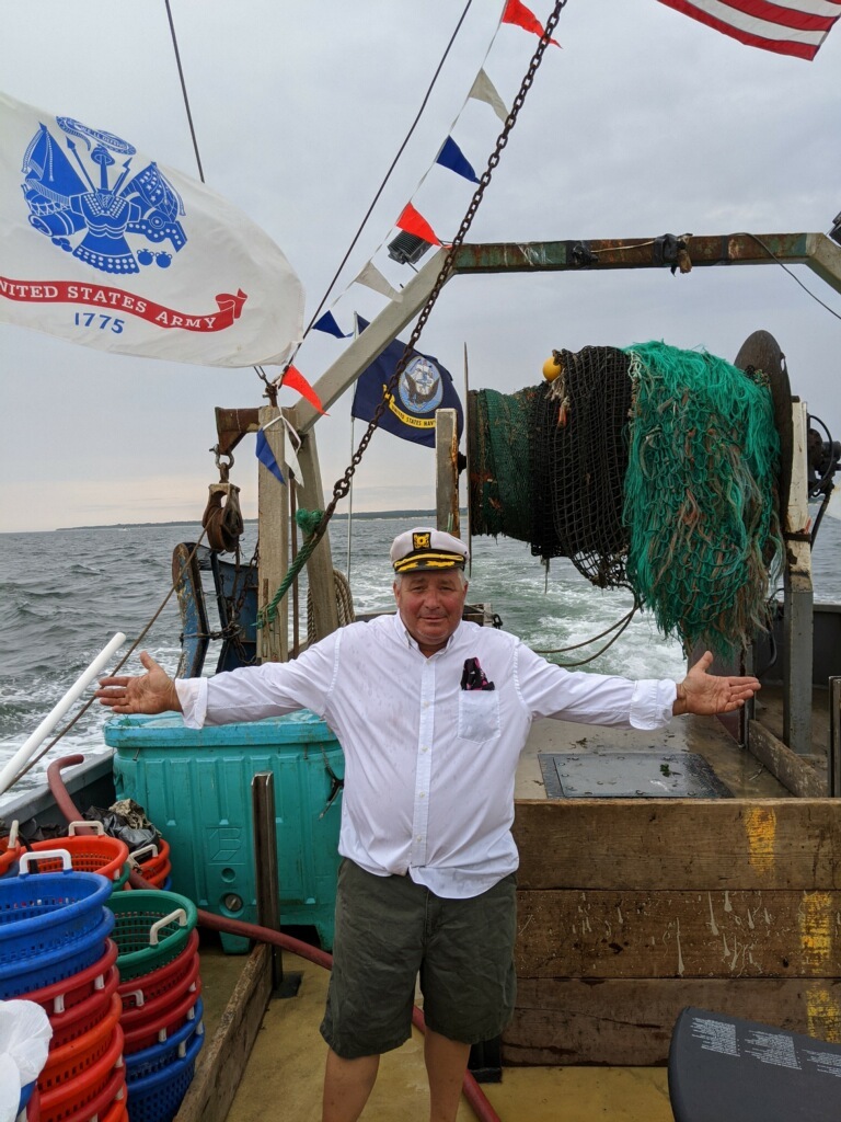Chuck Morici, a Montauk commercial fisherman, won and invite to meet the president during the Pro-Trump boat parade on Friday. 