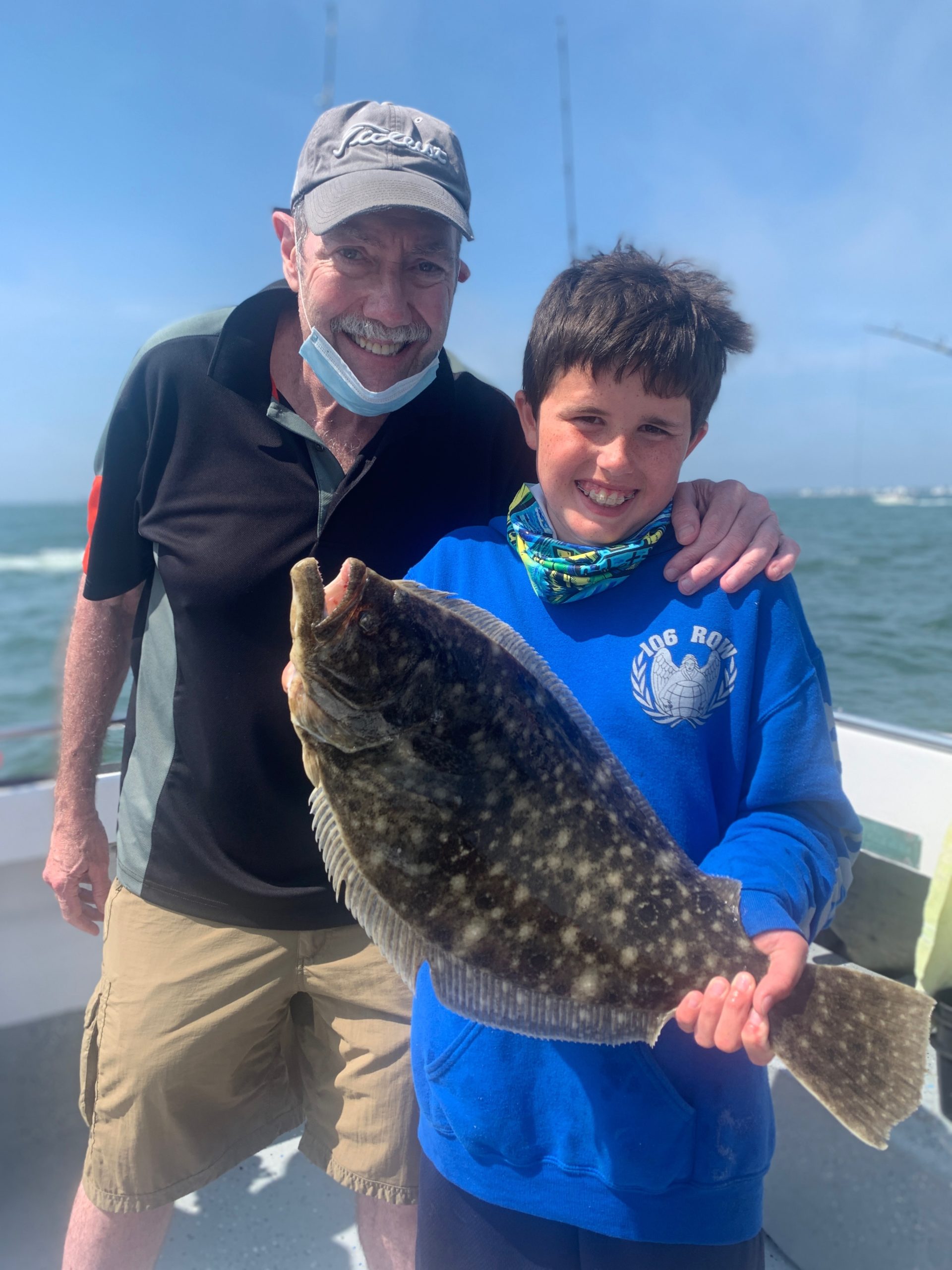 Kevin Kelly and his grandpa, John Spears, got in some fluke fishing aboard the Shinnecock Star recently. 