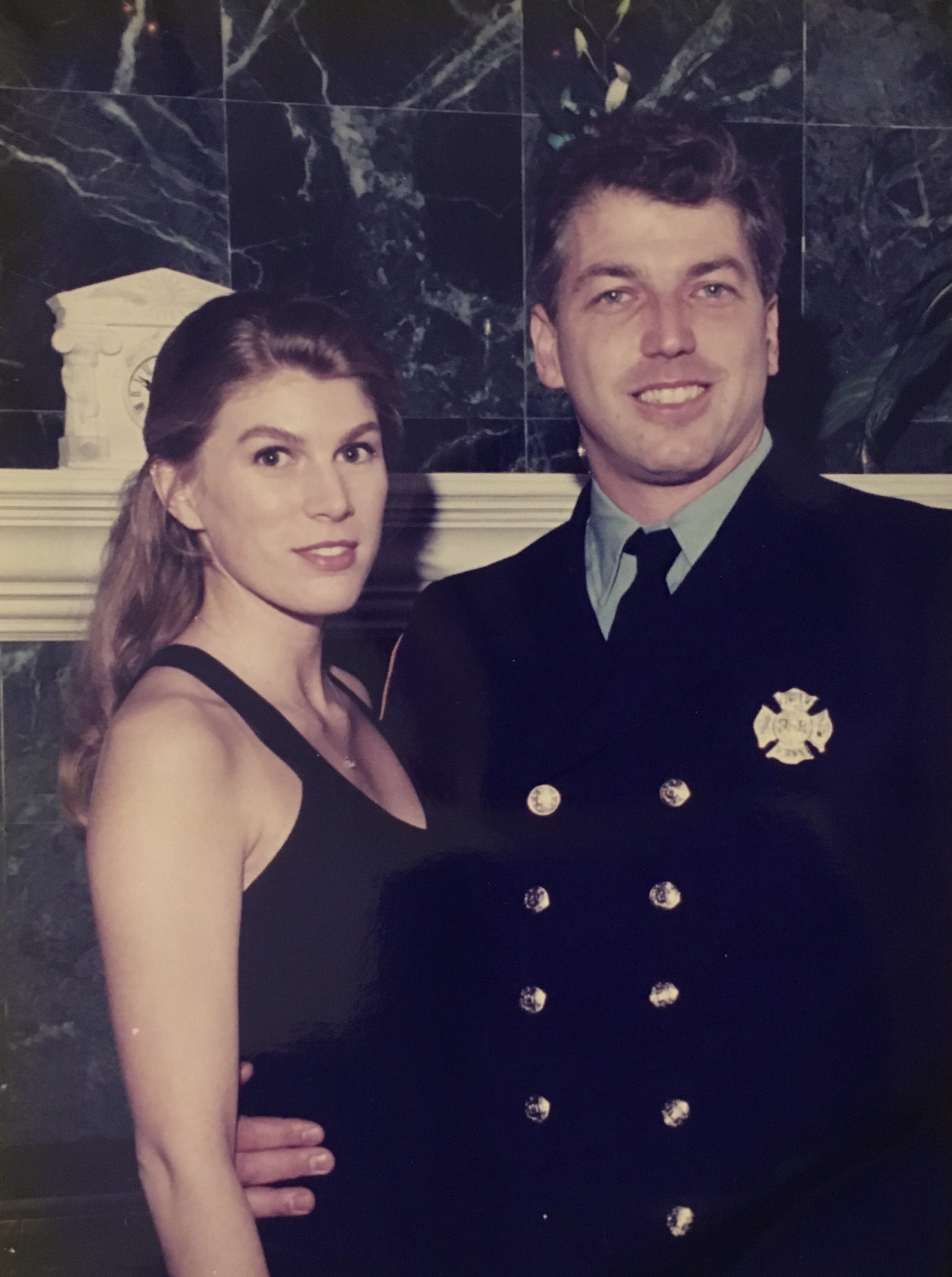 LJ Heming and Katie Miller at the 1997 Fireman's Inspection Dinner for Coram Fire Department. Heming moved to the Coram Fire Department in 1997.  