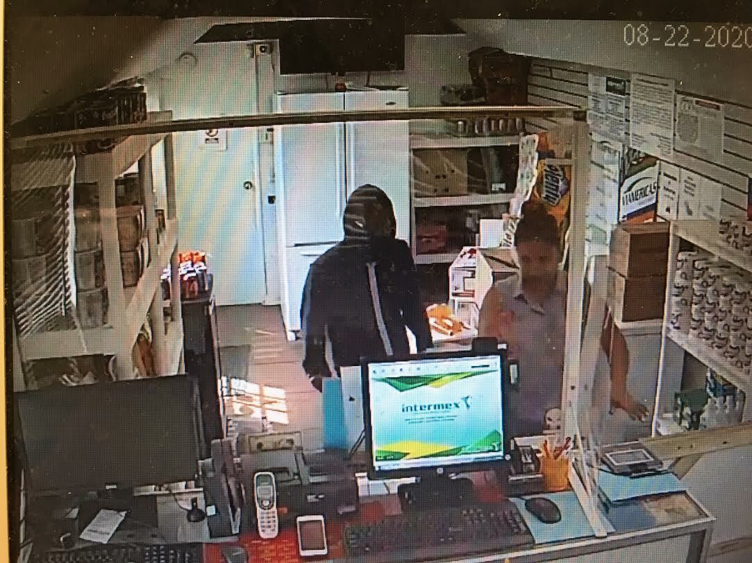 An armed robber struck Wwsthampton Multi Service on Saturday morning. FACEBOOK VIDEO
