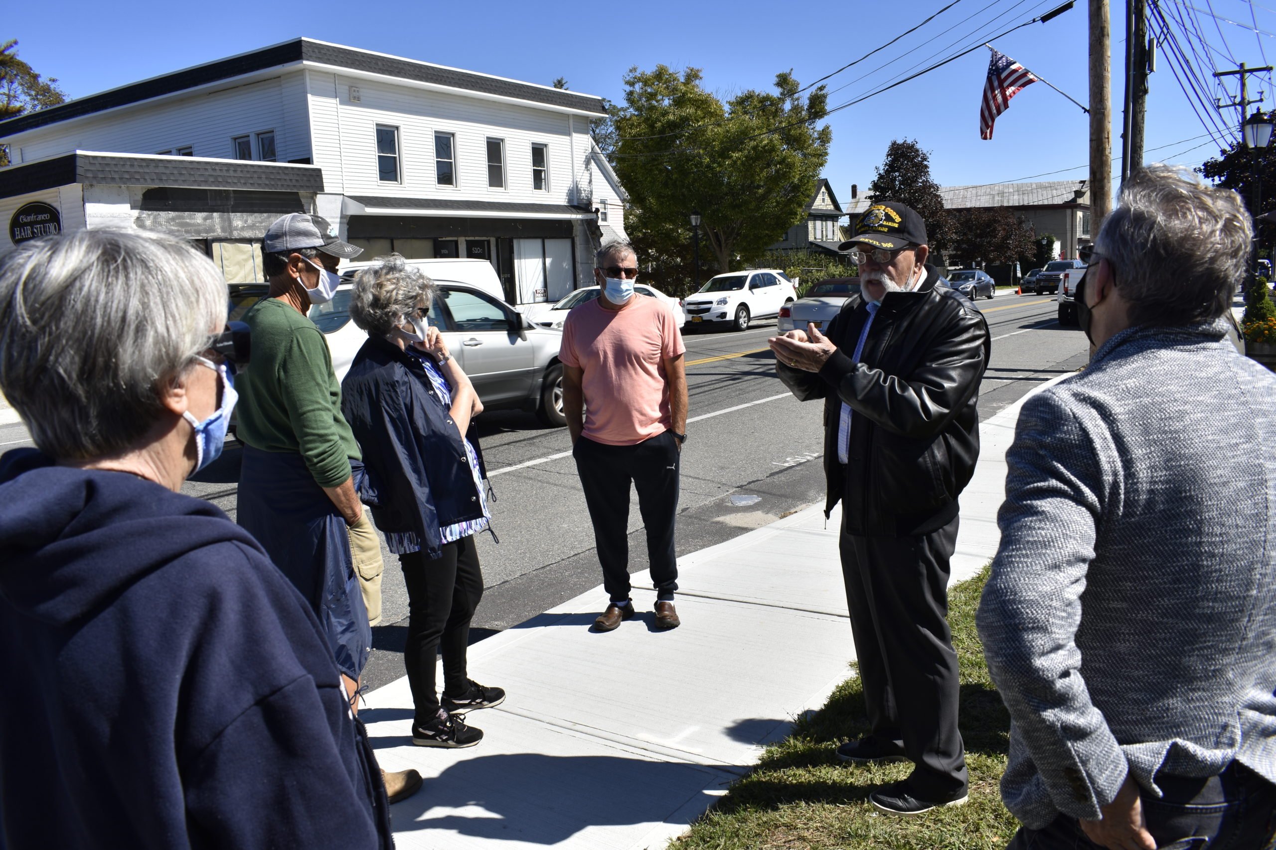 Ron Michne leads a walking tour of Eastport's history.