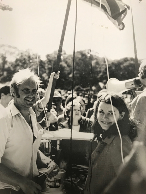 Malcolm Brighton and Pamela Brown in the gondola of The Free Life shortly before launch. Courtesy of Genie Chipps Henderson/LTV. 