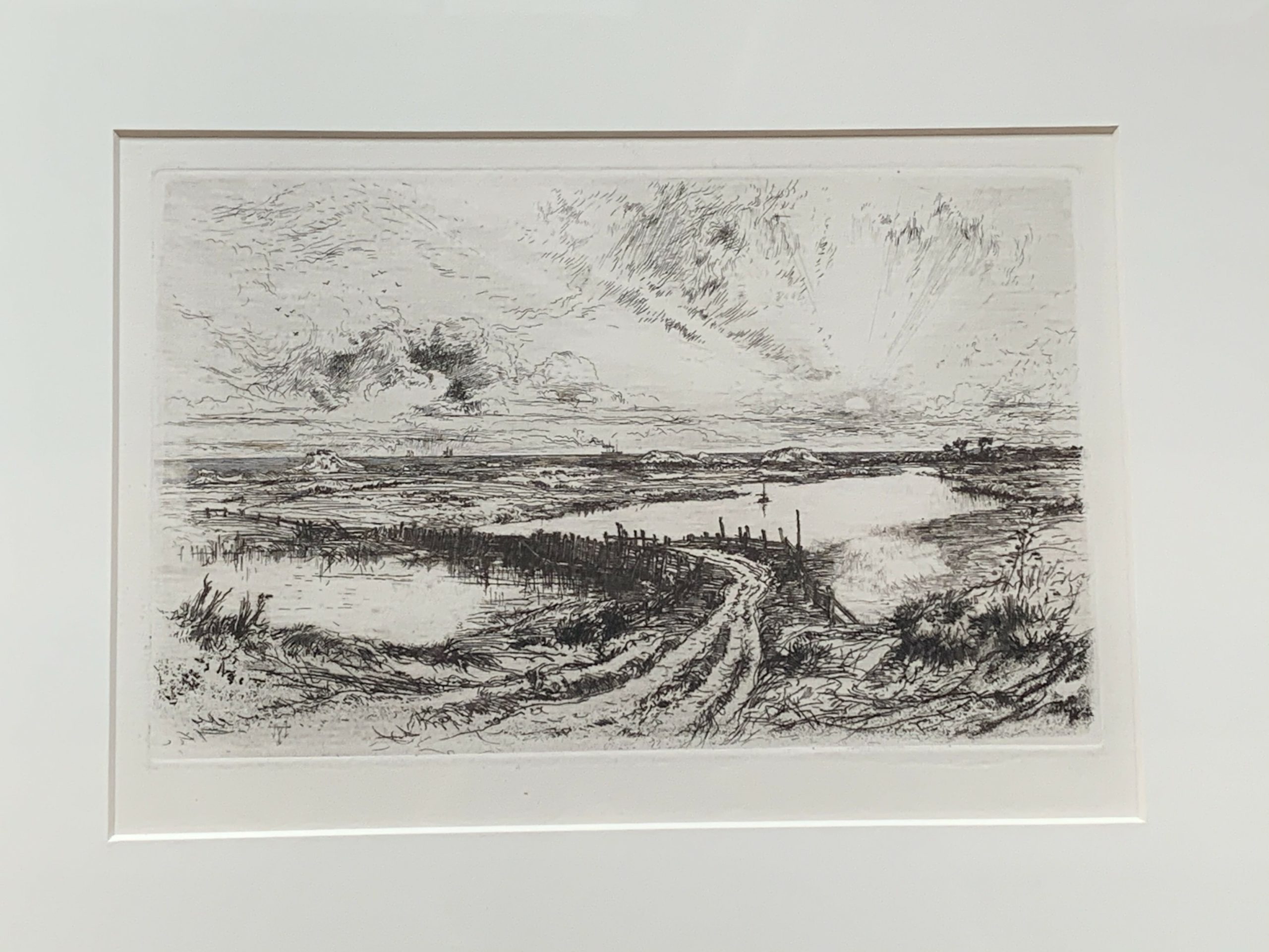 Thomas Moran's etching of Hook Pond.