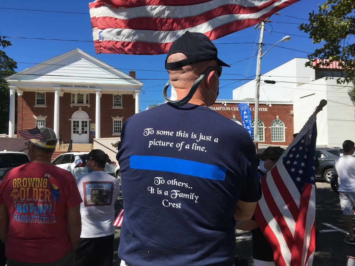 T-shirts inscribed with supportive messages were worn by many marchers. KITTY MERRILL