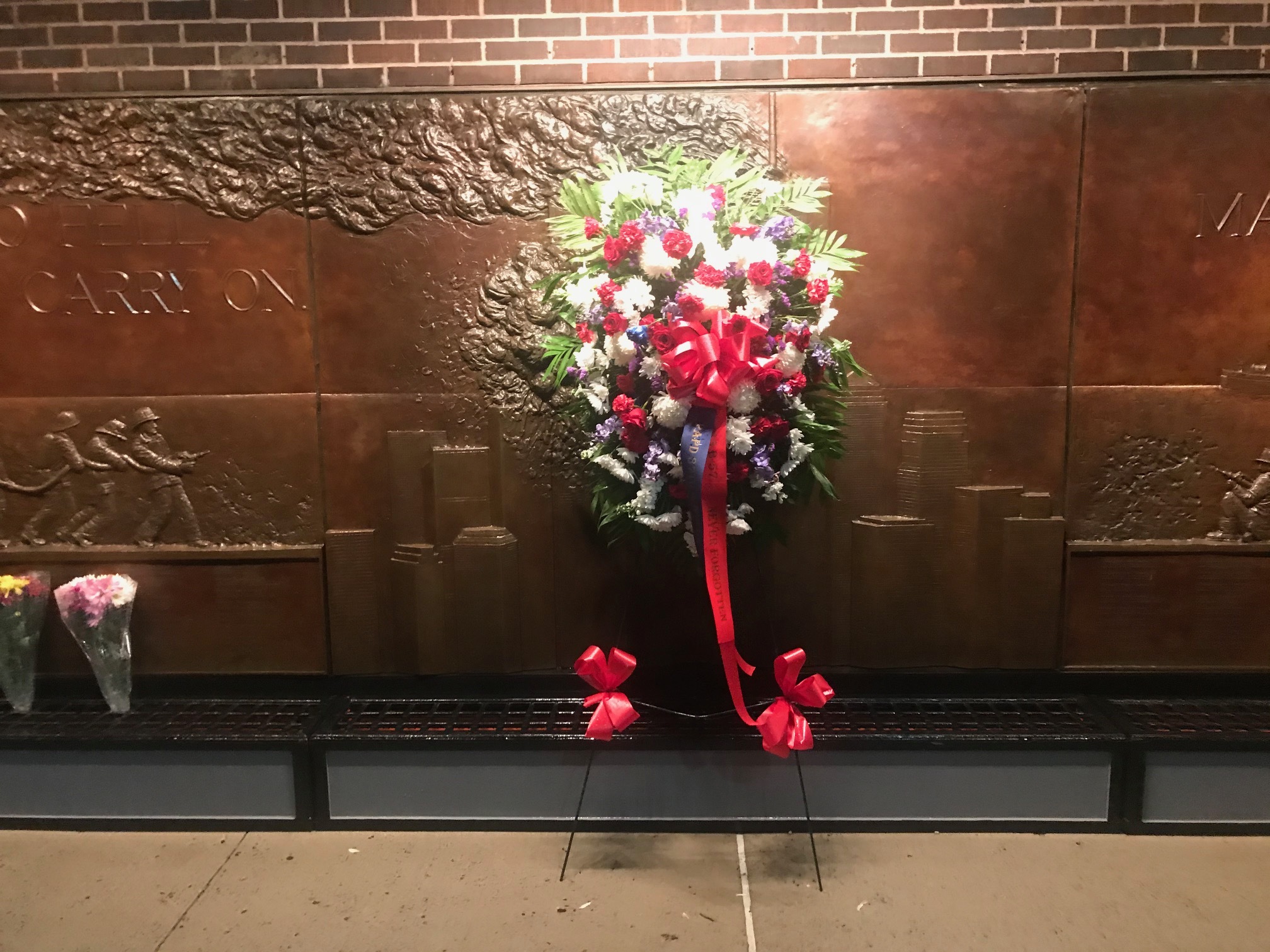 The memorial at the 10 house, the firehouse across from Ground Zero. COUTRTESY JAMES BURKE