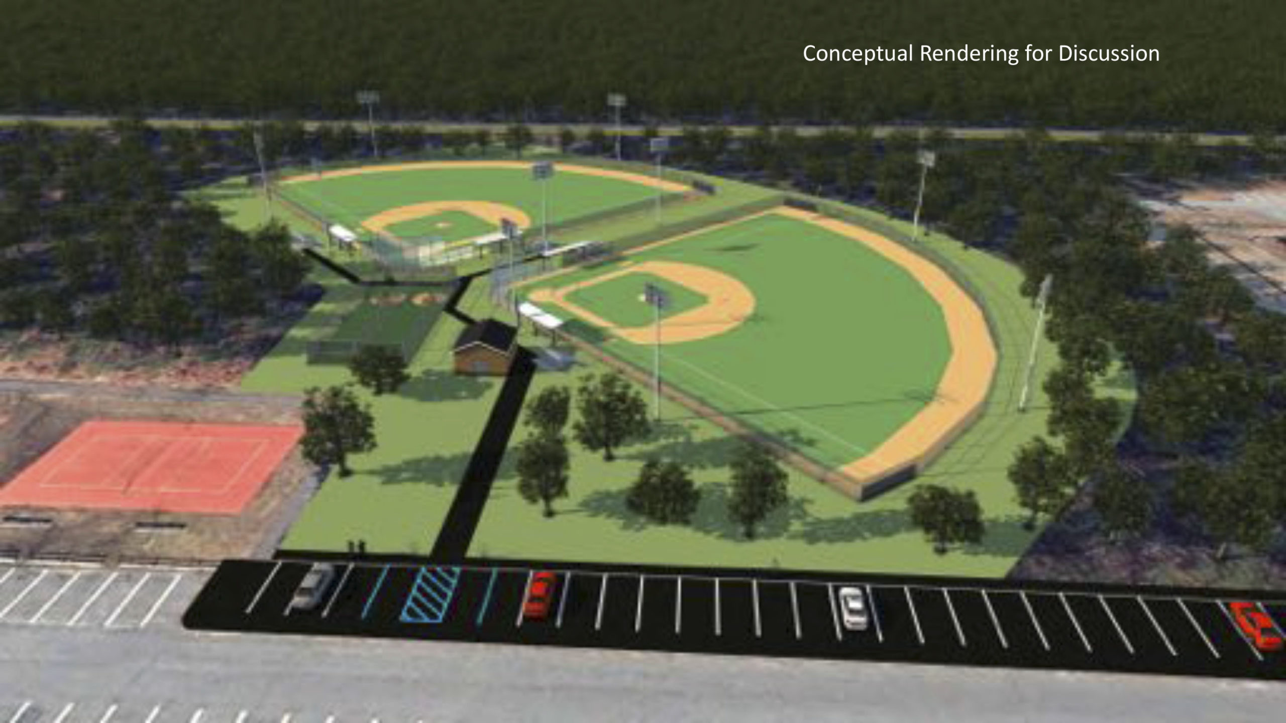 A committee has recommended building two new artifical turf ballfields off Stephen Hands Path. 