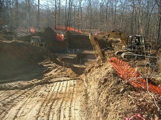 Work begins on the kettle hole house in 2006.