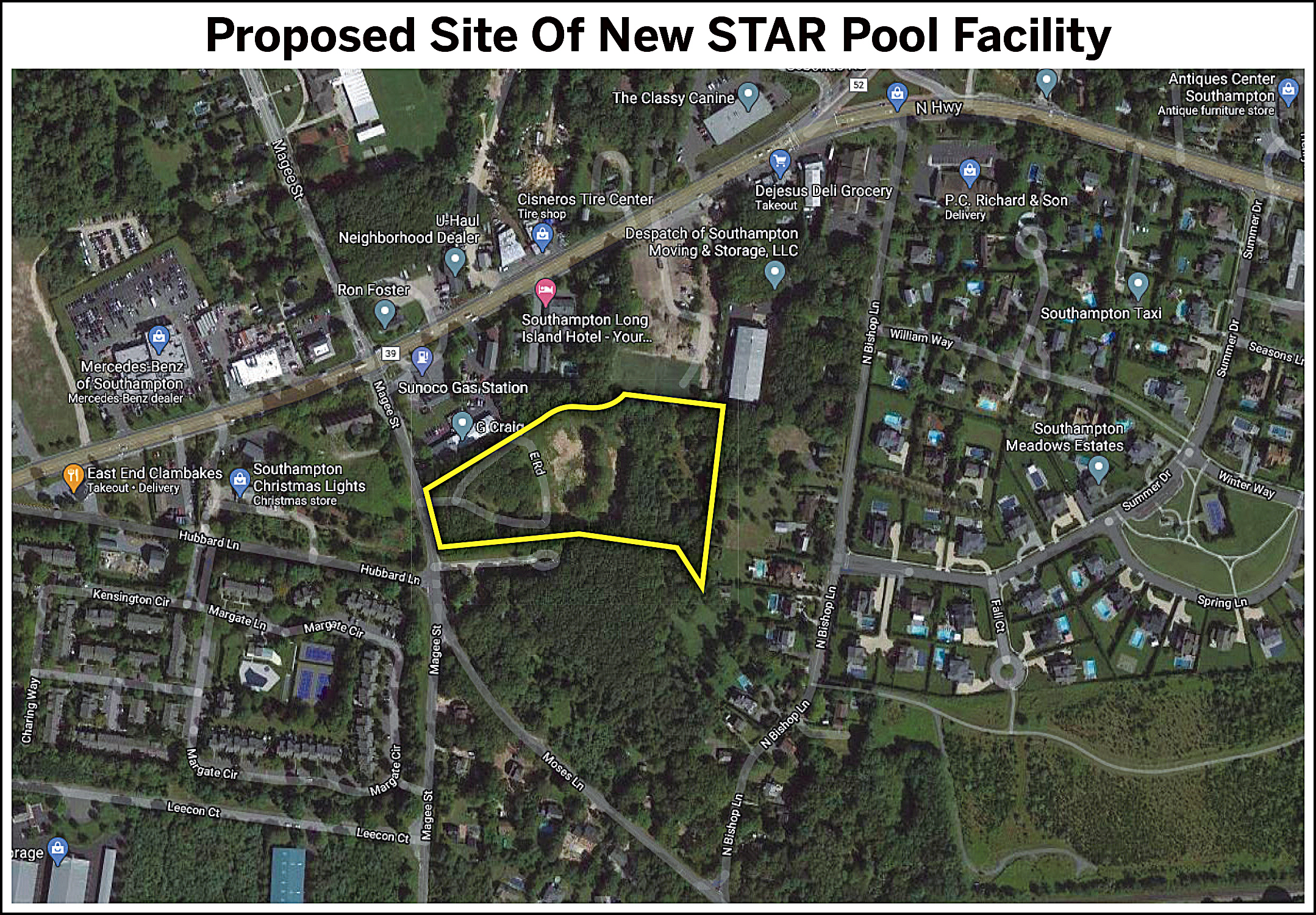 The proposed site for the new STAR pool facility.