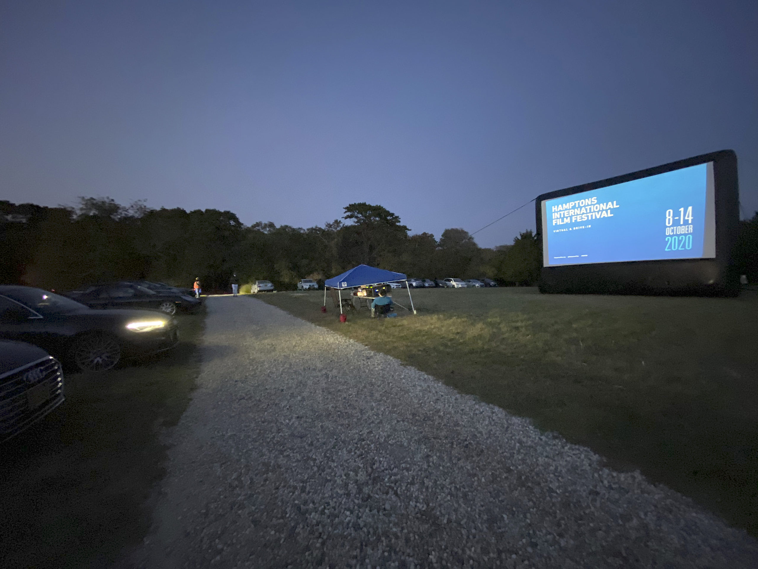 The Hamptons International Film Festival drive-in screening of 