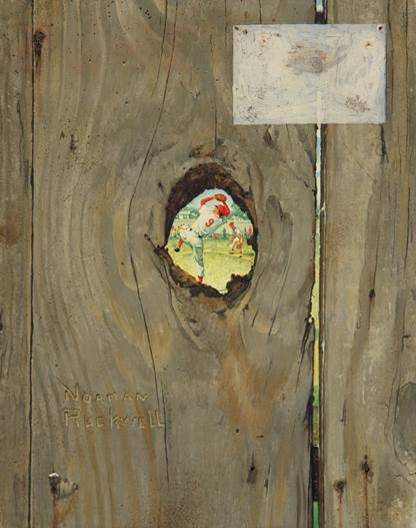 ‘The Peephole,” by Norman Rockwell.