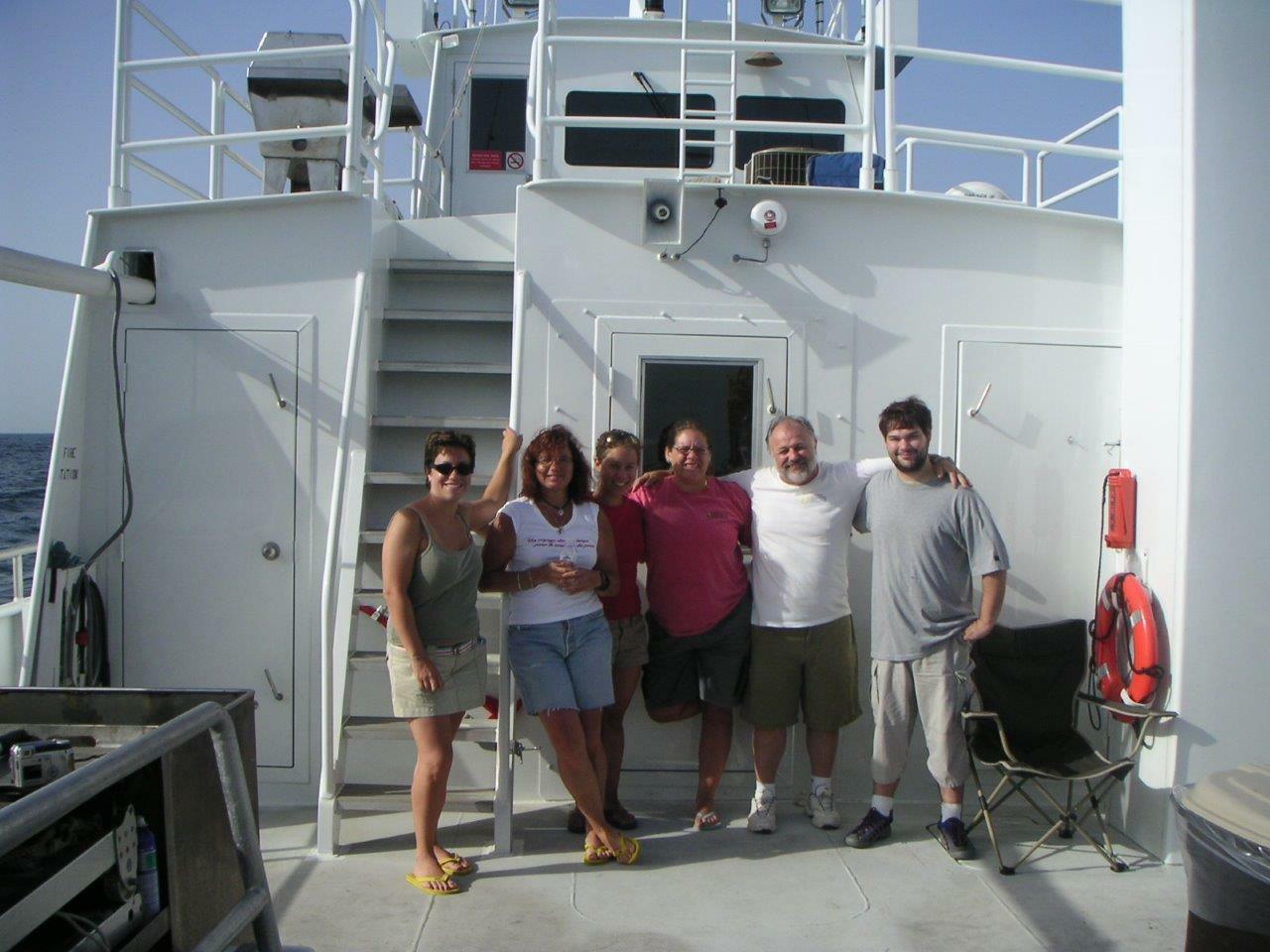 The expedition team aboard the Hercules.