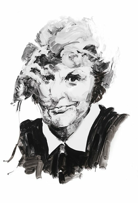 Actress Elaine Stritch. A portrait by Eric Fischl.