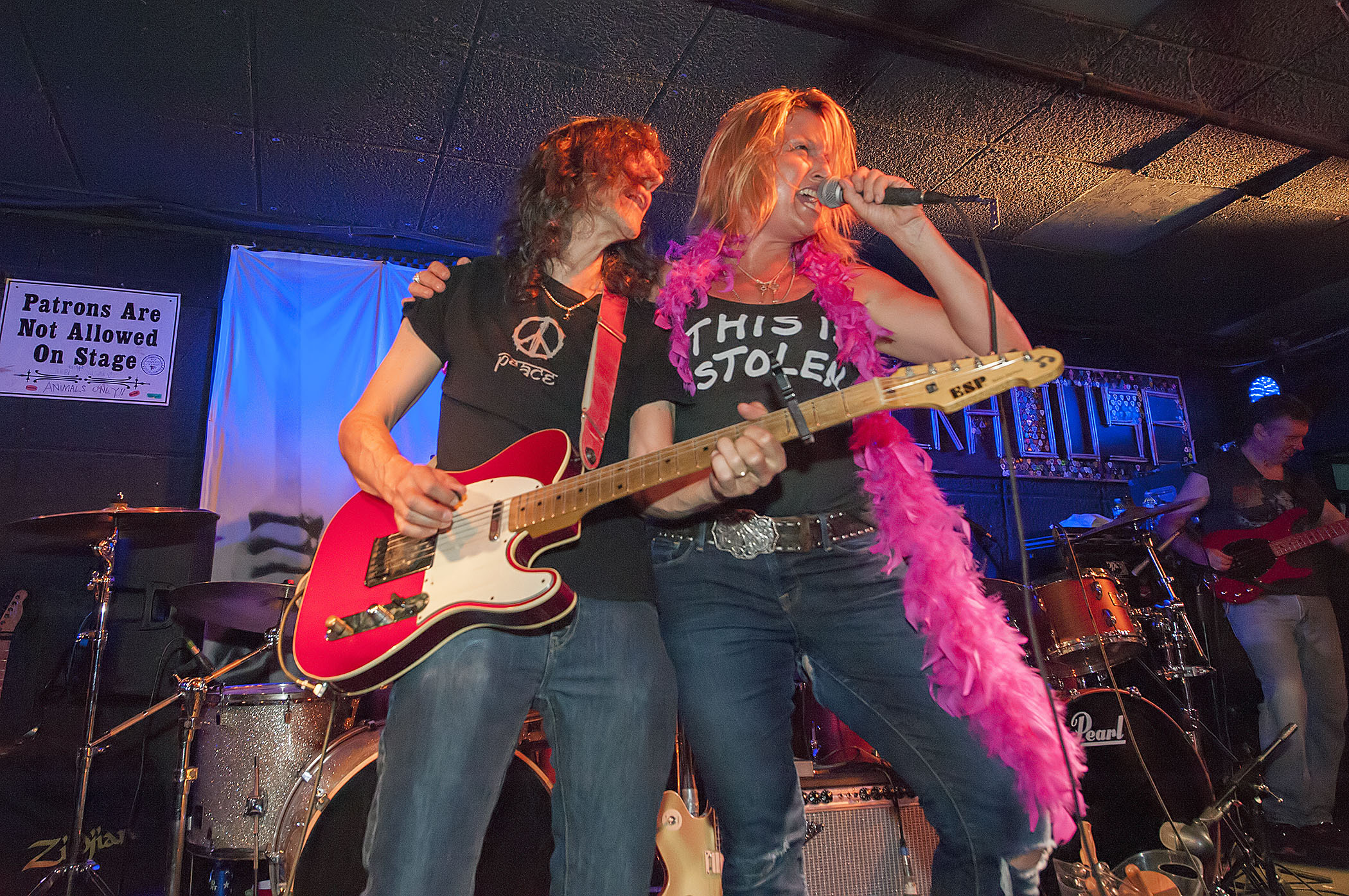 Nancy Atlas performing with guitarist Klyph Black and musical friends at The Stephen Talkhouse in 2016.