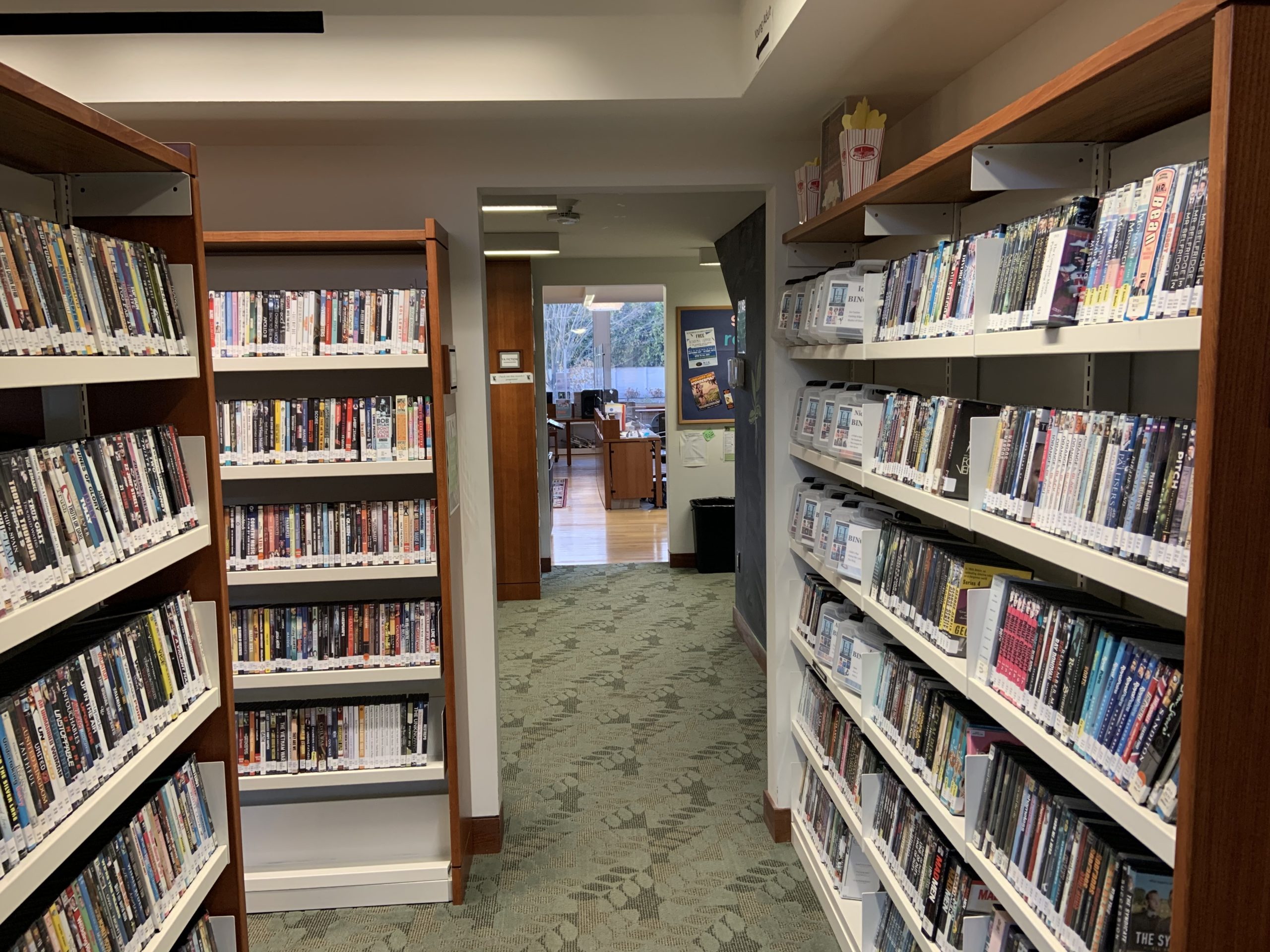 The Hampton Library's Arlene and Alan Alda Young Adult Room, which occupies a small area beyond these stacks, will be expanded as part of the renovation plans. STEPHEN J. KOTZ