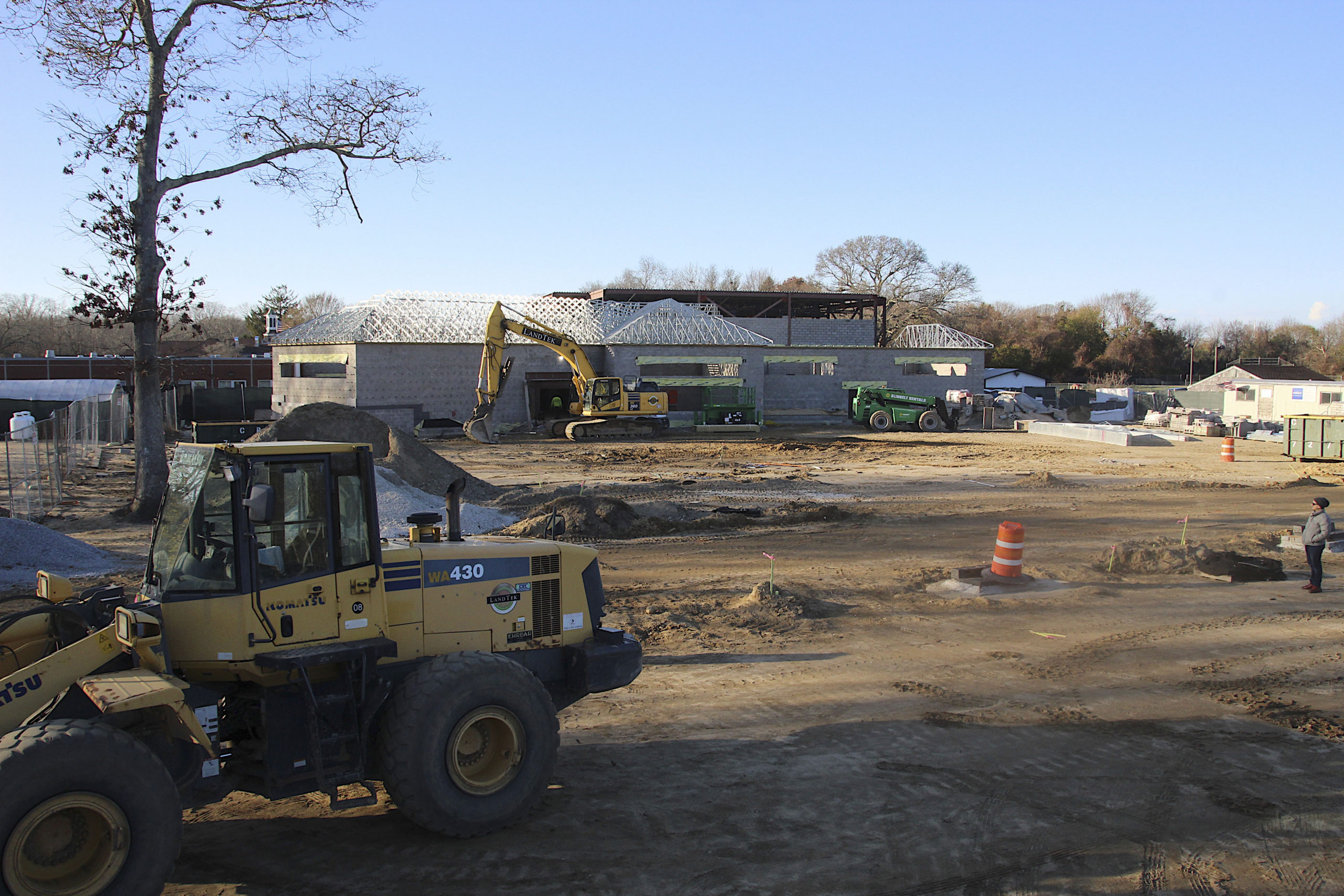 Construction at Springs School looks to be ahead of schedule.    KYRIL BROMLEY